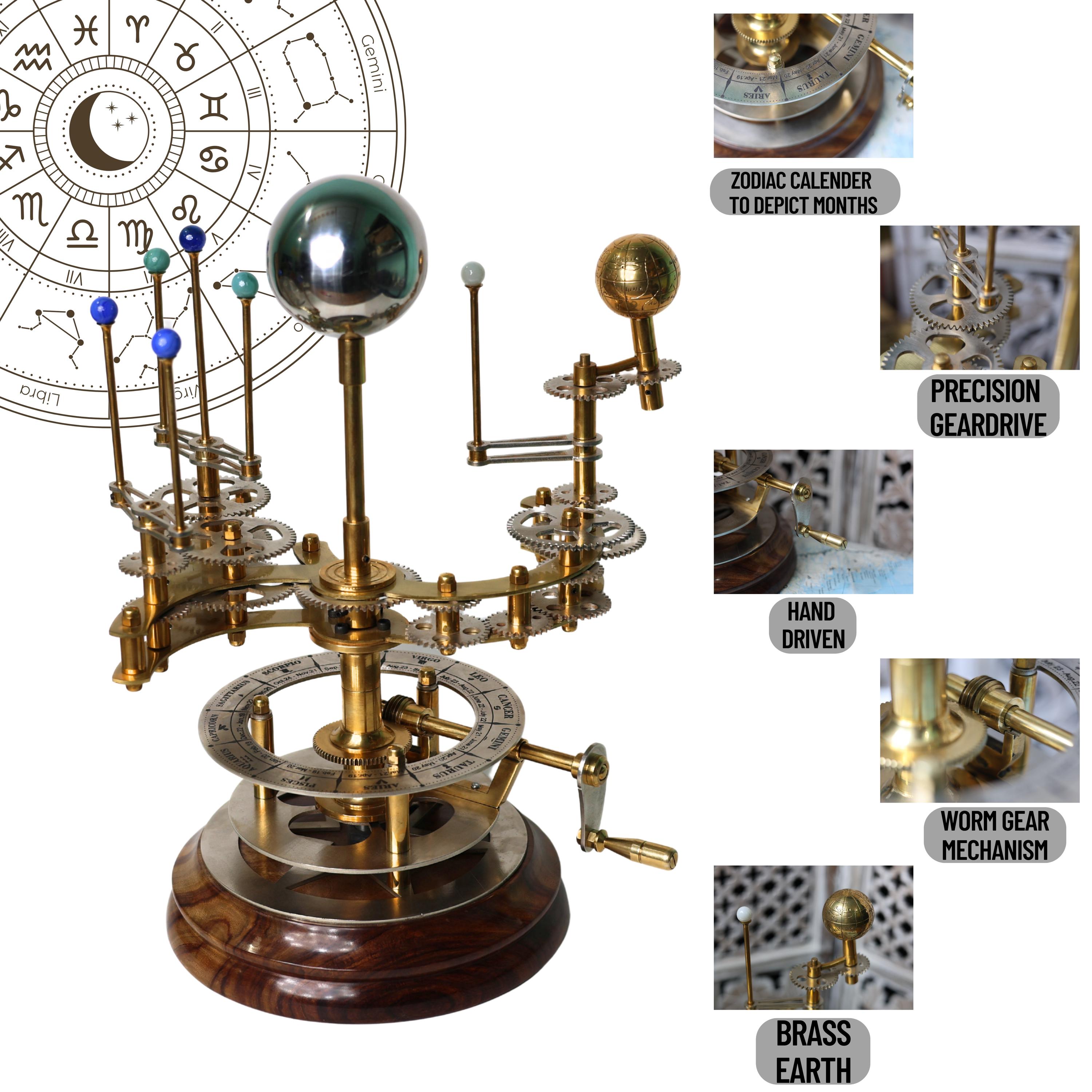 Brass Solar System Orrery, Museum Display view 2