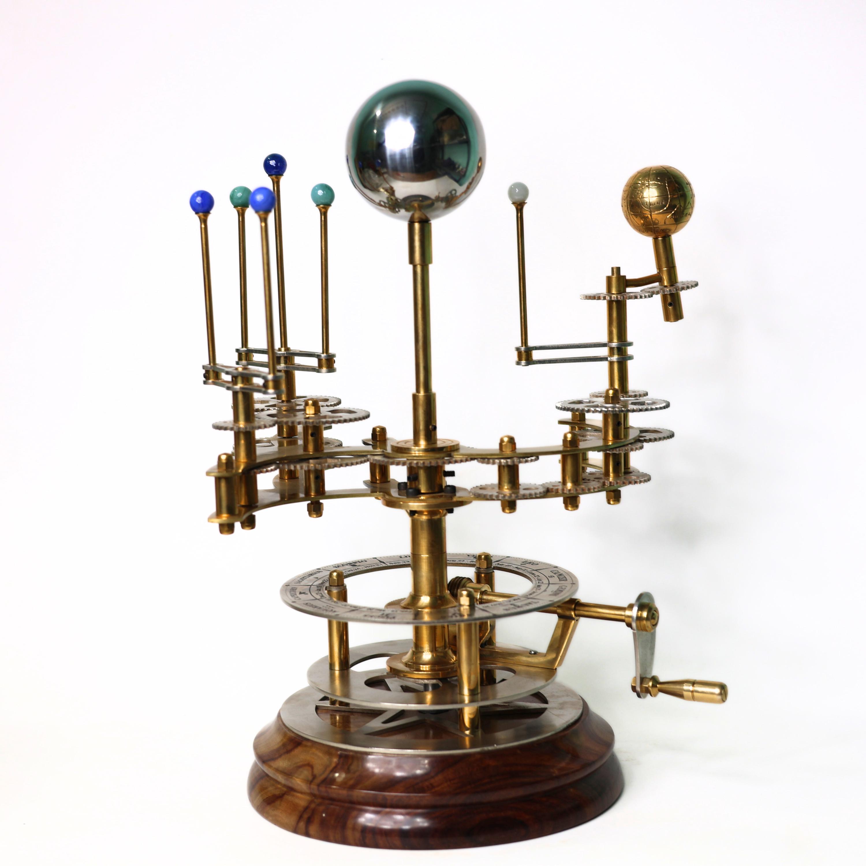 French Antique-Style Brass Orrery, Museum Model view 4
