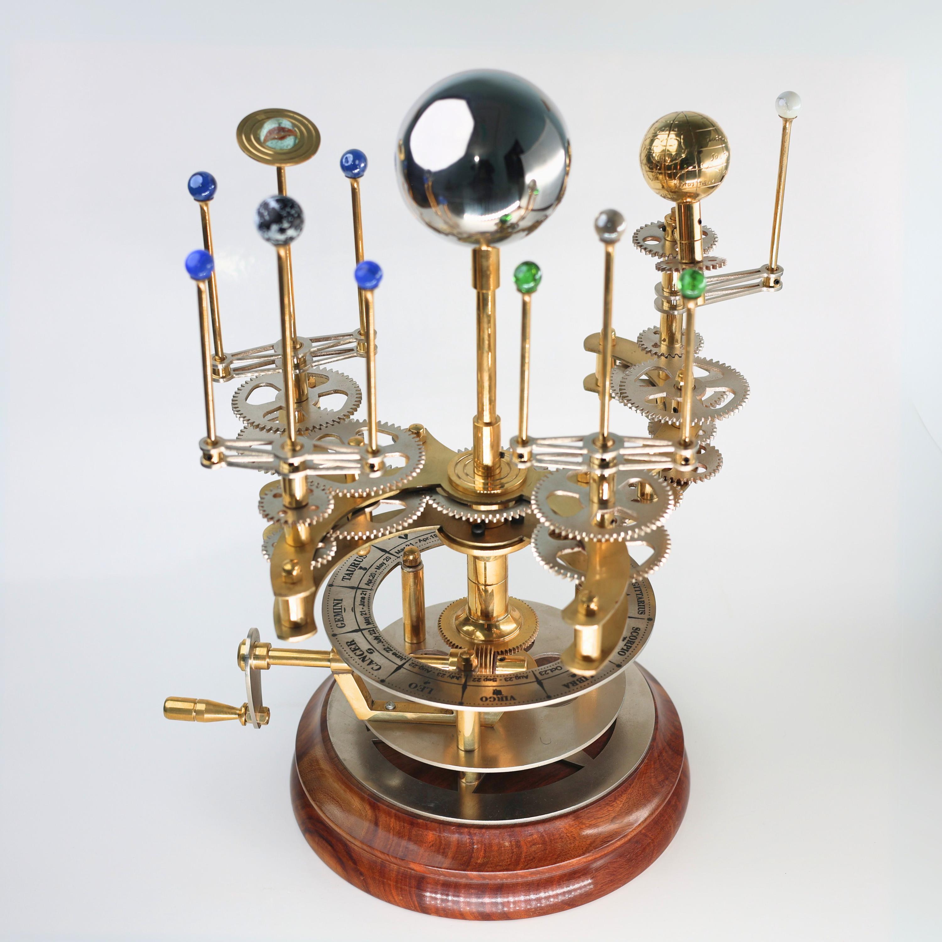 Rustic Brass Solar System Orrery, Museum Model view 2