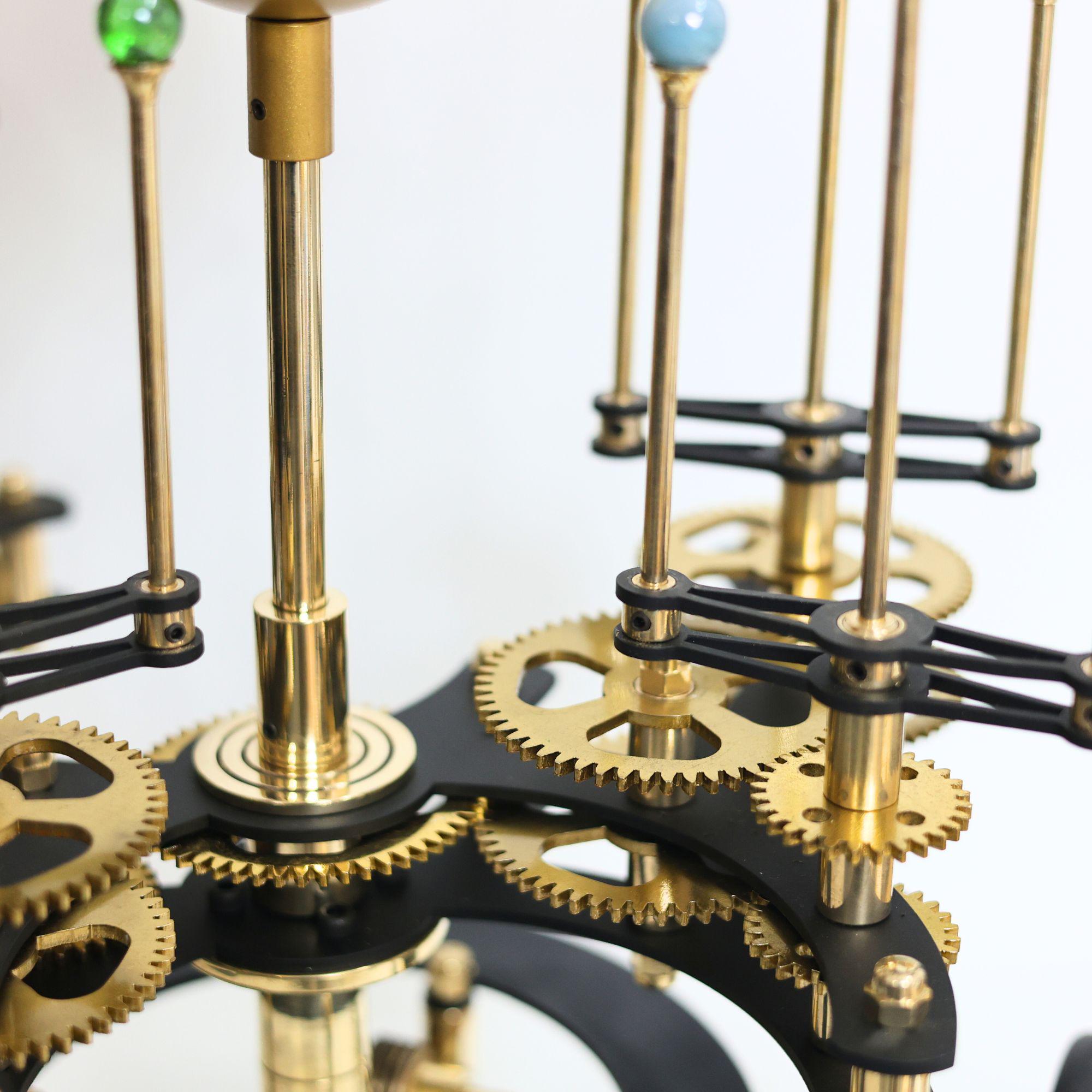 Brass Orrery with Semi-Precious Stone Planets, Museum view 4