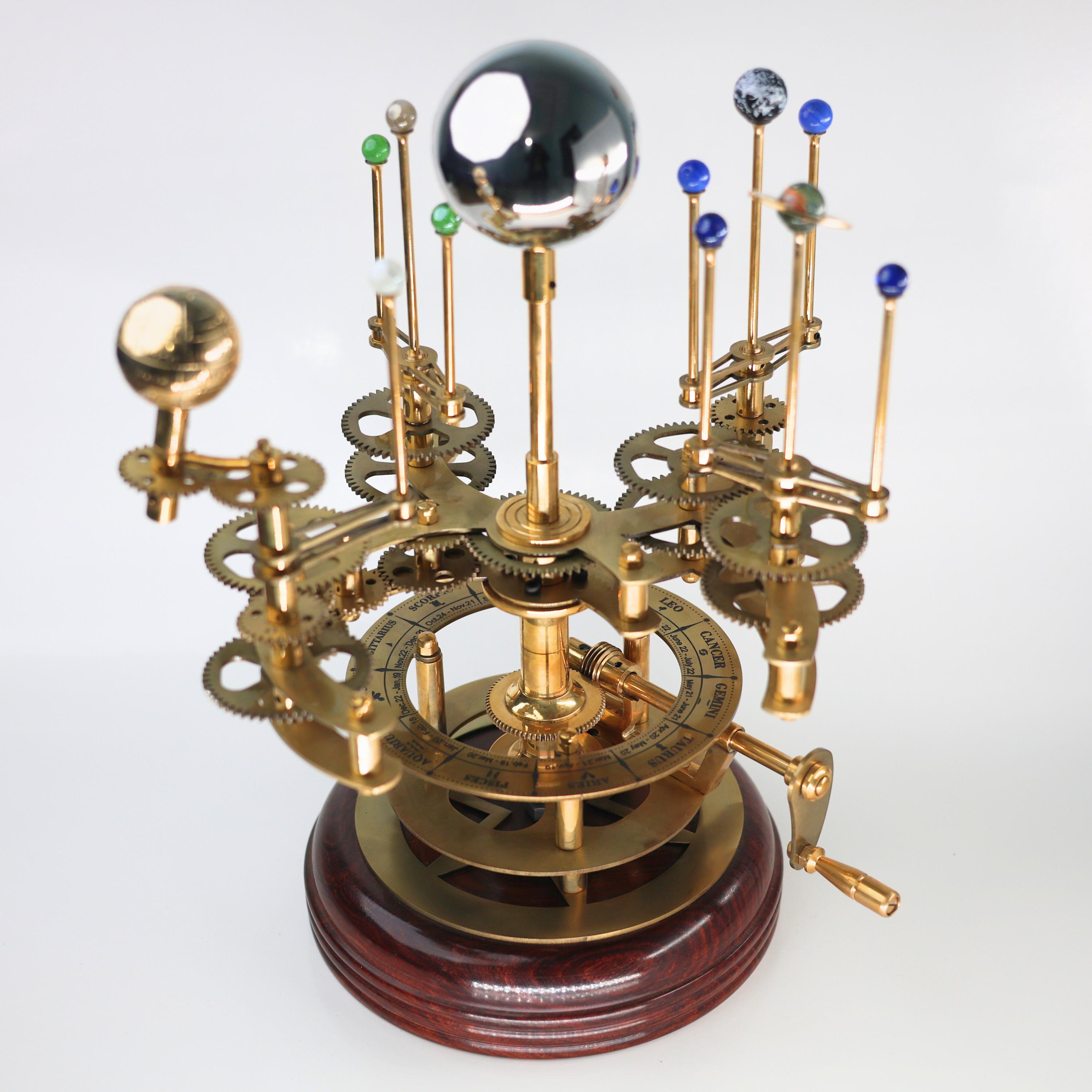 Black & Gold Brass Solar System Orrery, Museum view 6