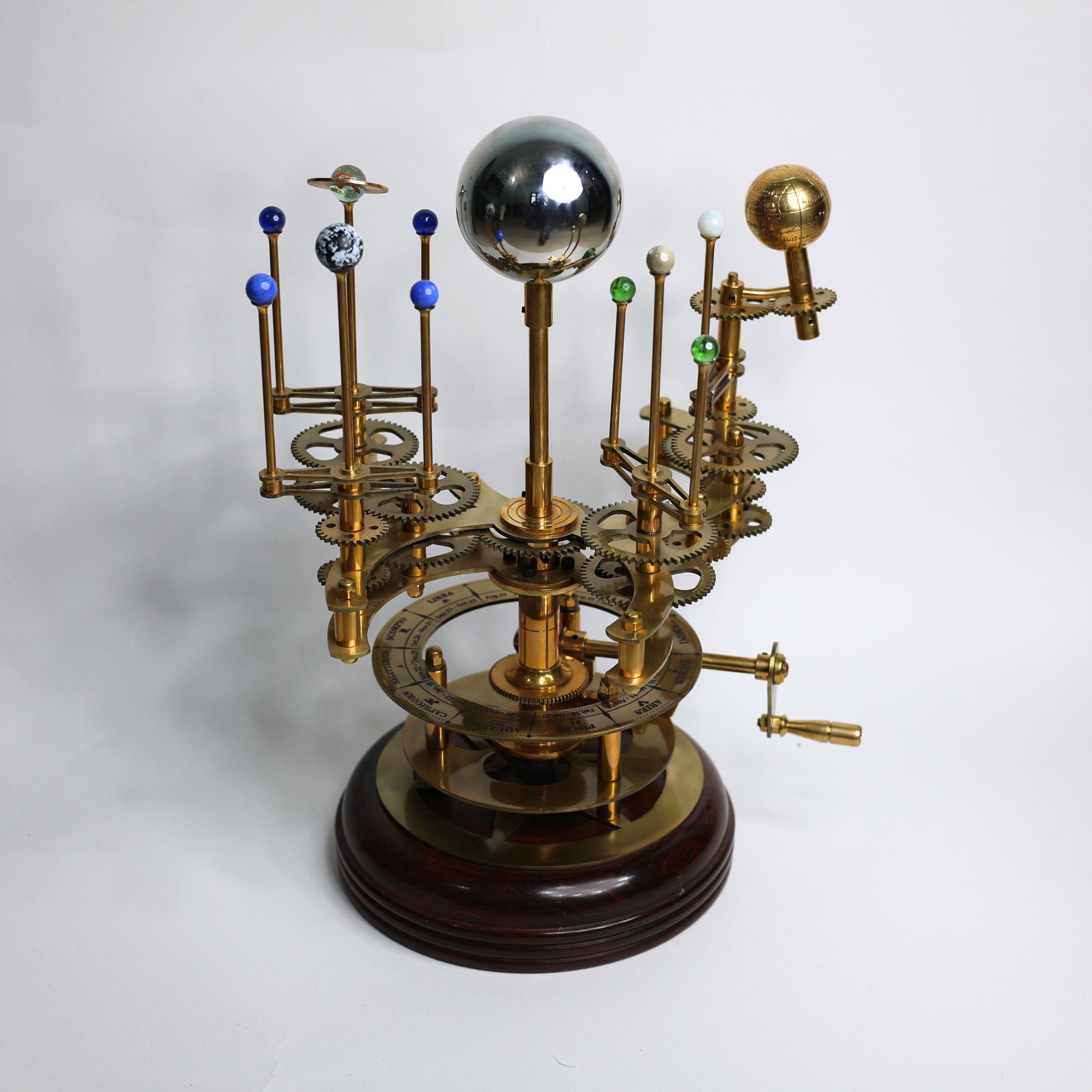 Functional Brass Solar System Orrery, Museum view 6