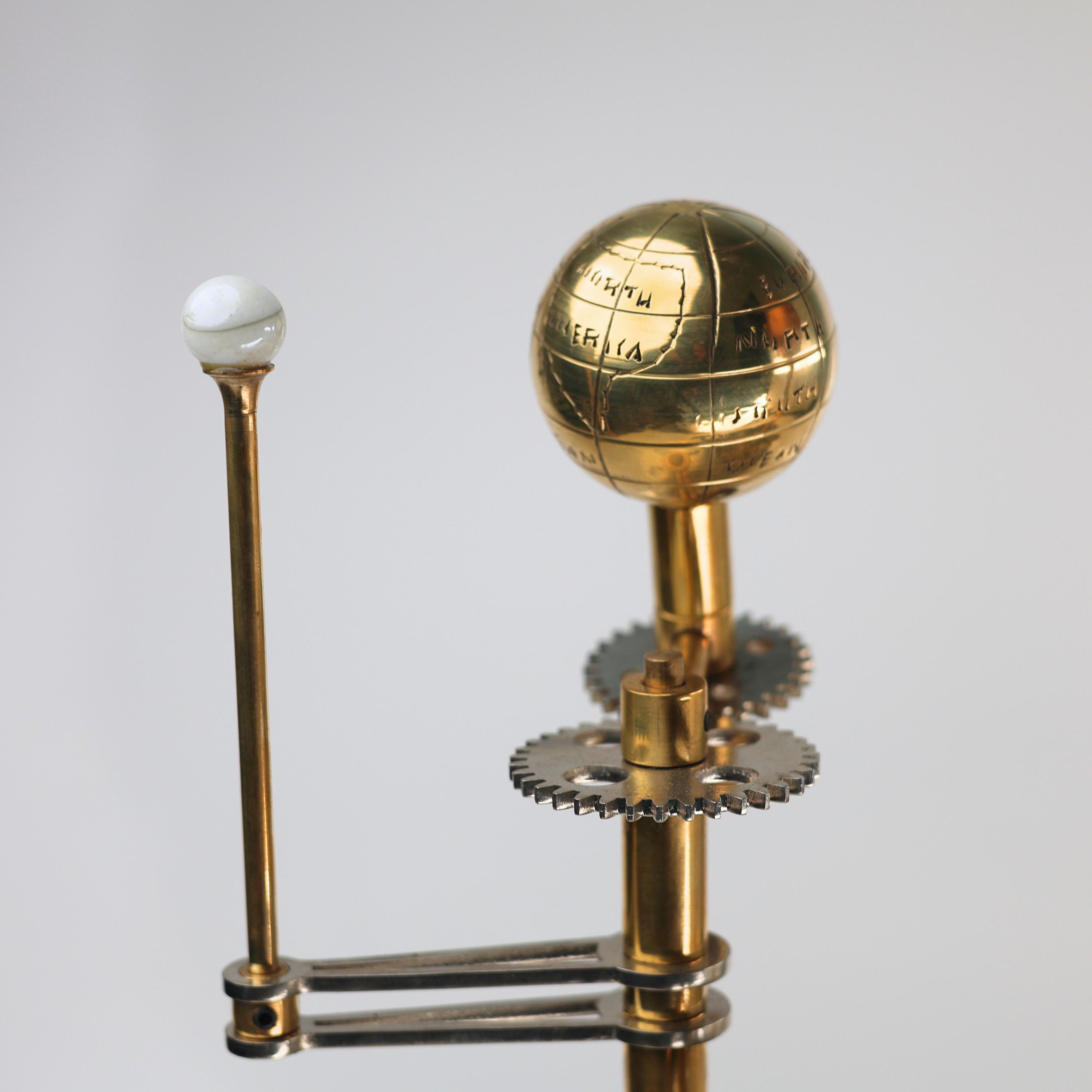 Brass Orrery with Semi-Precious Stone Planets, Museum view 5
