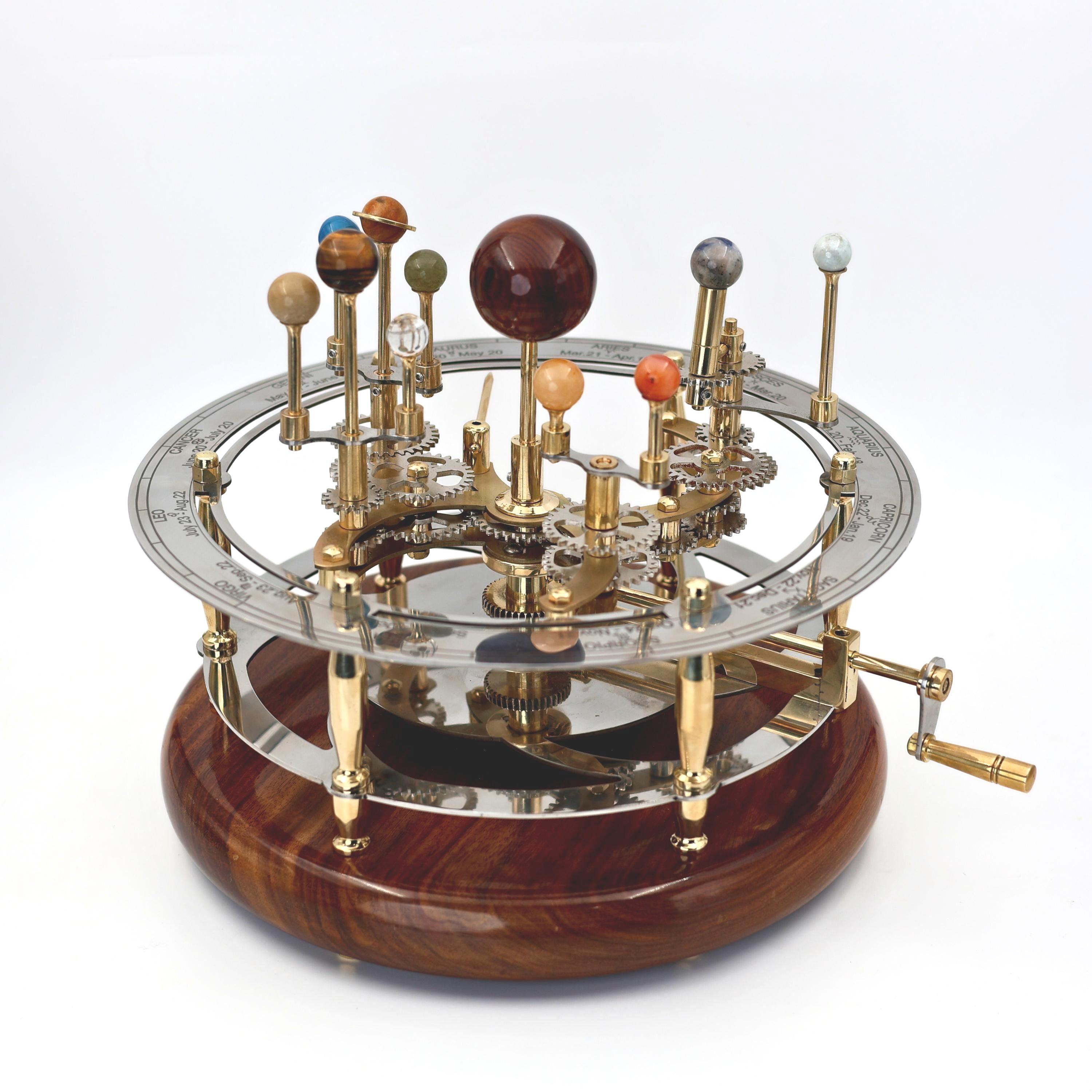 Vintage-Style Brass Solar System Orrery, Museum view 2