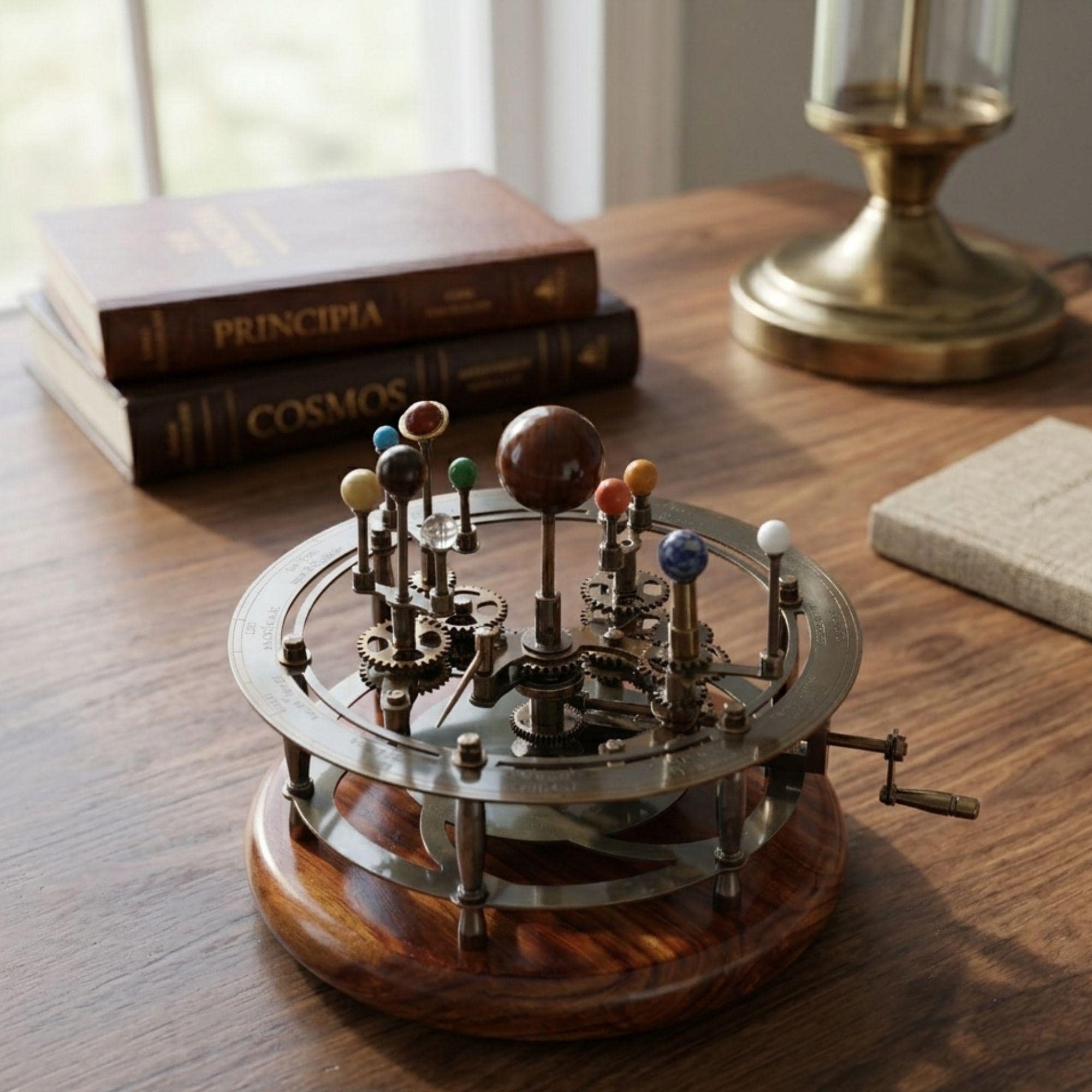 Vintage-Style Brass Solar System Orrery, Museum view 2