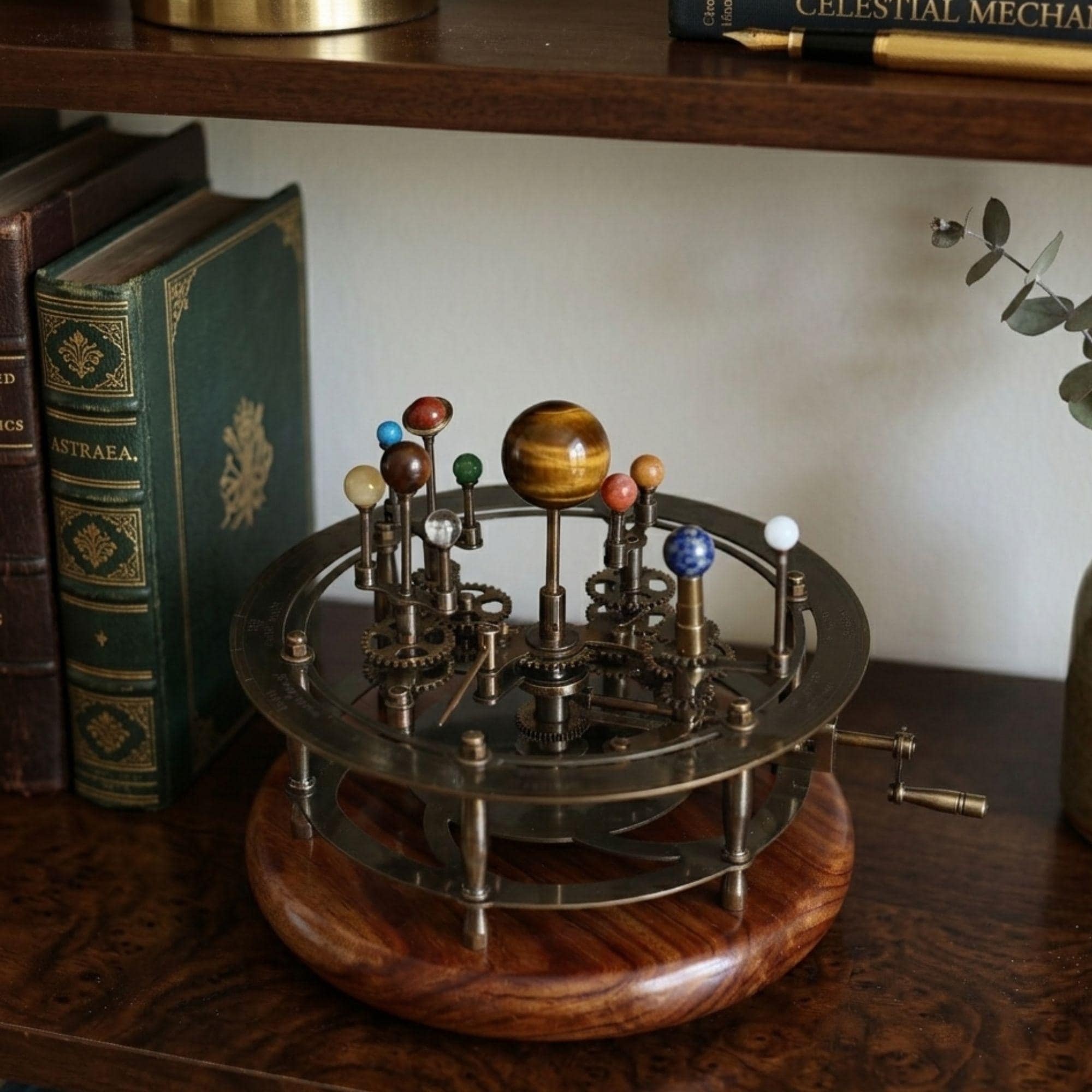 Vintage-Style Brass Solar System Orrery, Museum view 4