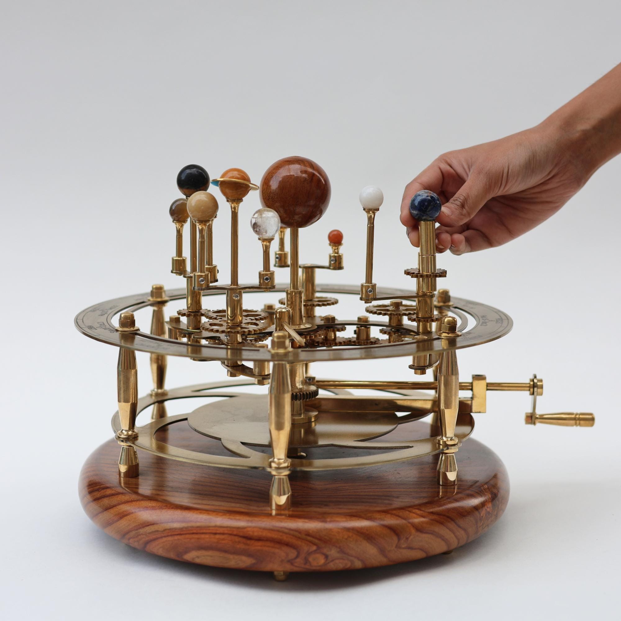 Vintage-Style Brass Solar System Orrery, Museum view 3