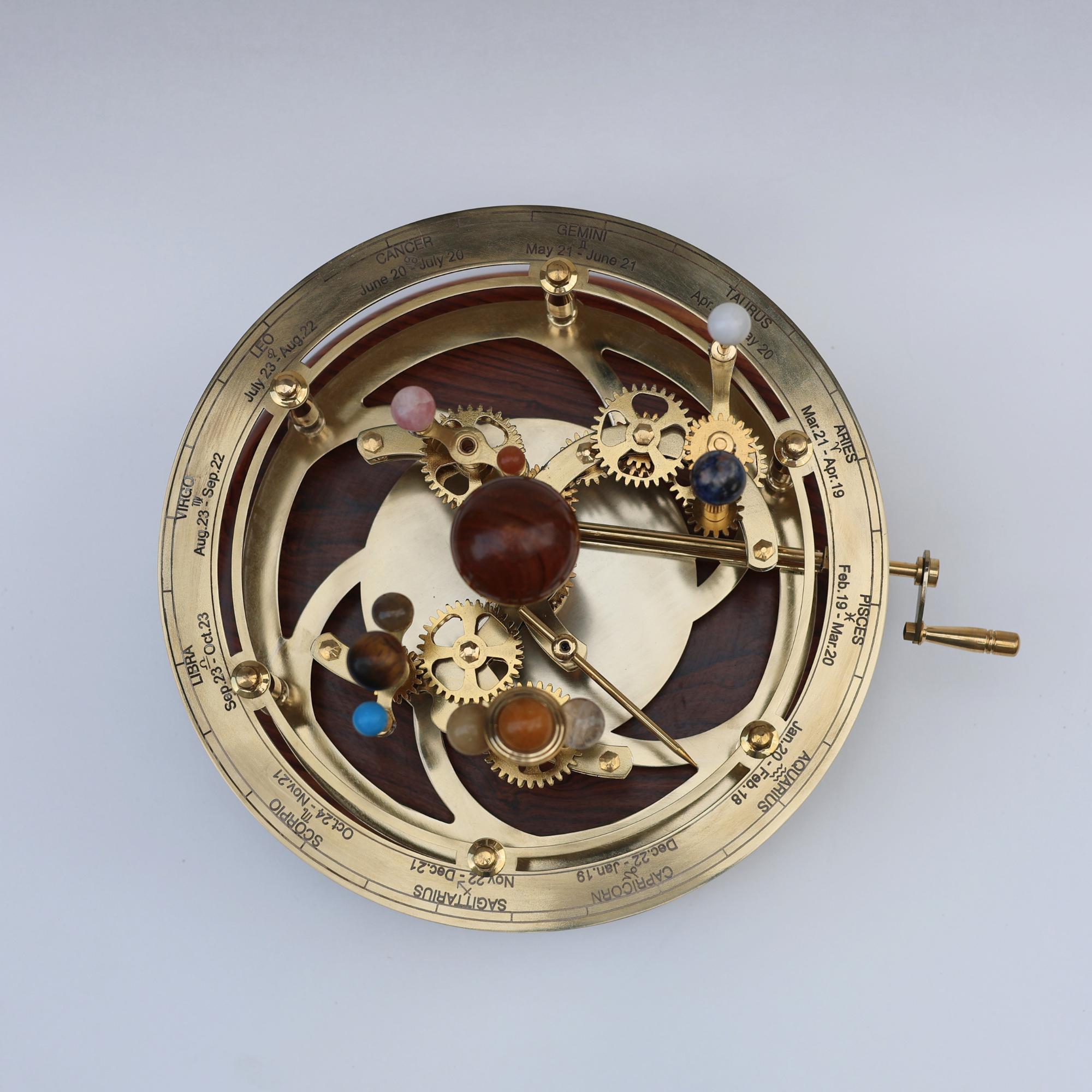 Vintage-Style Brass Solar System Orrery, Museum view 4