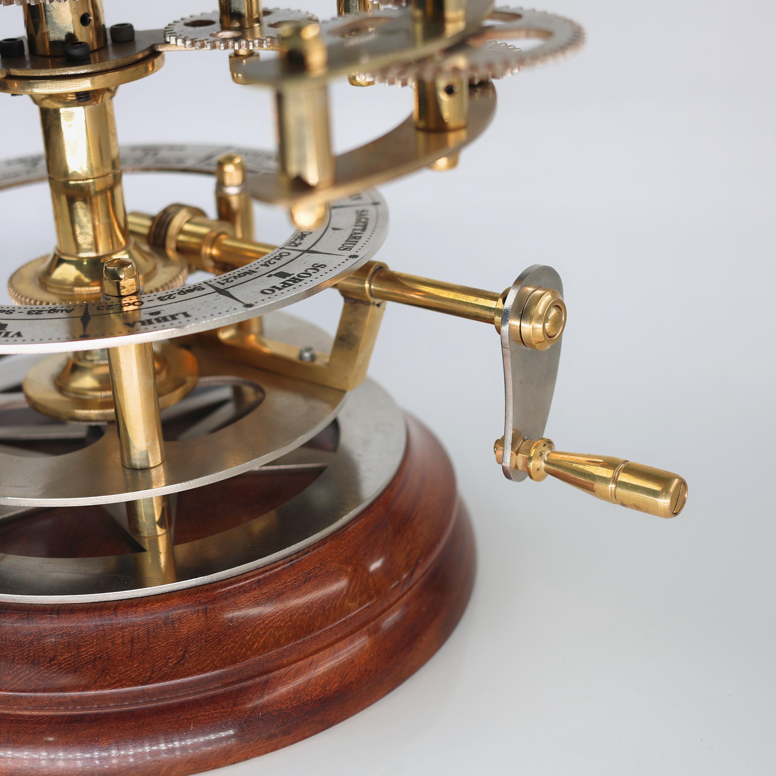 Antique-Style Brass Solar System Orrery, Museum view 4