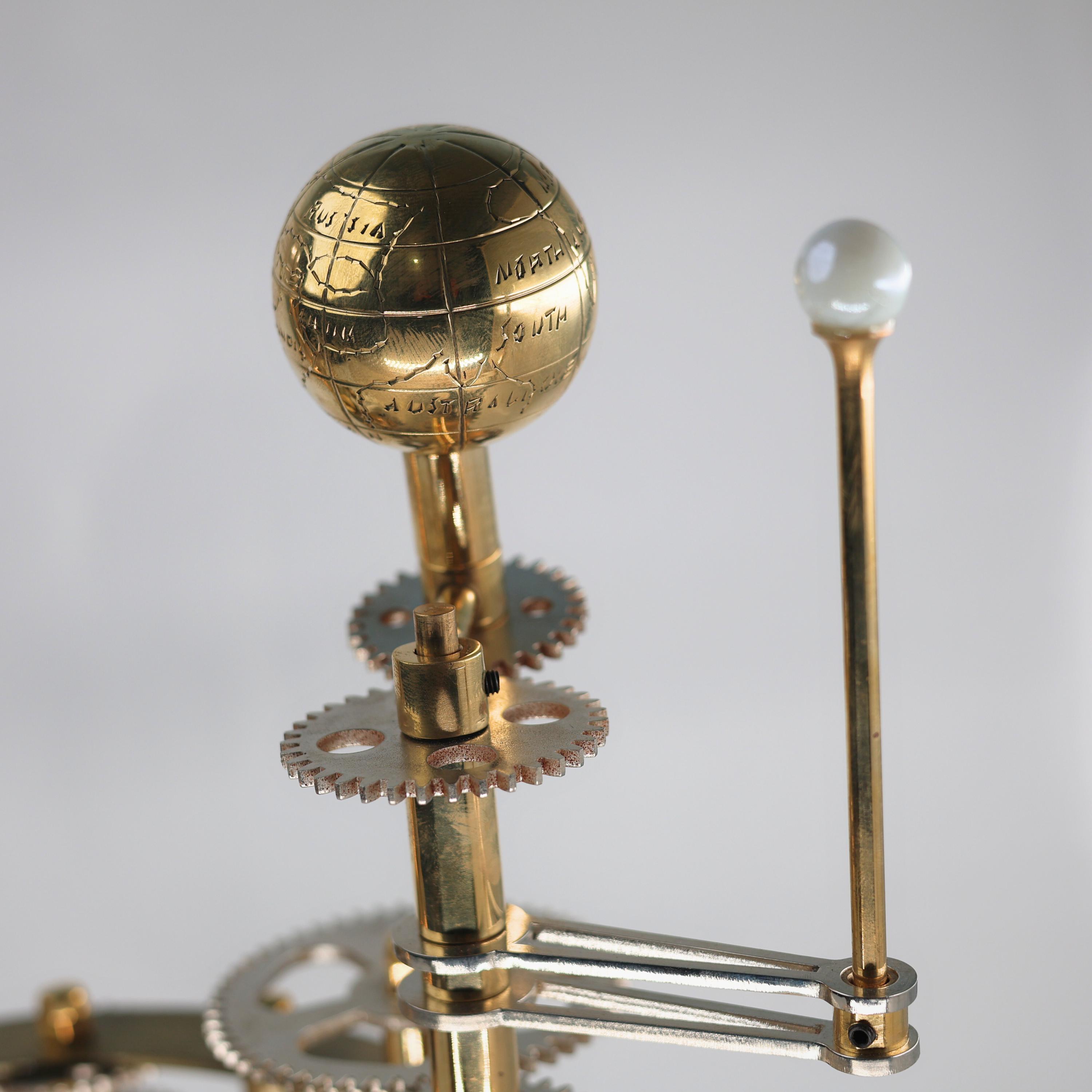 Antique-Style Brass Solar System Orrery, Museum view 6