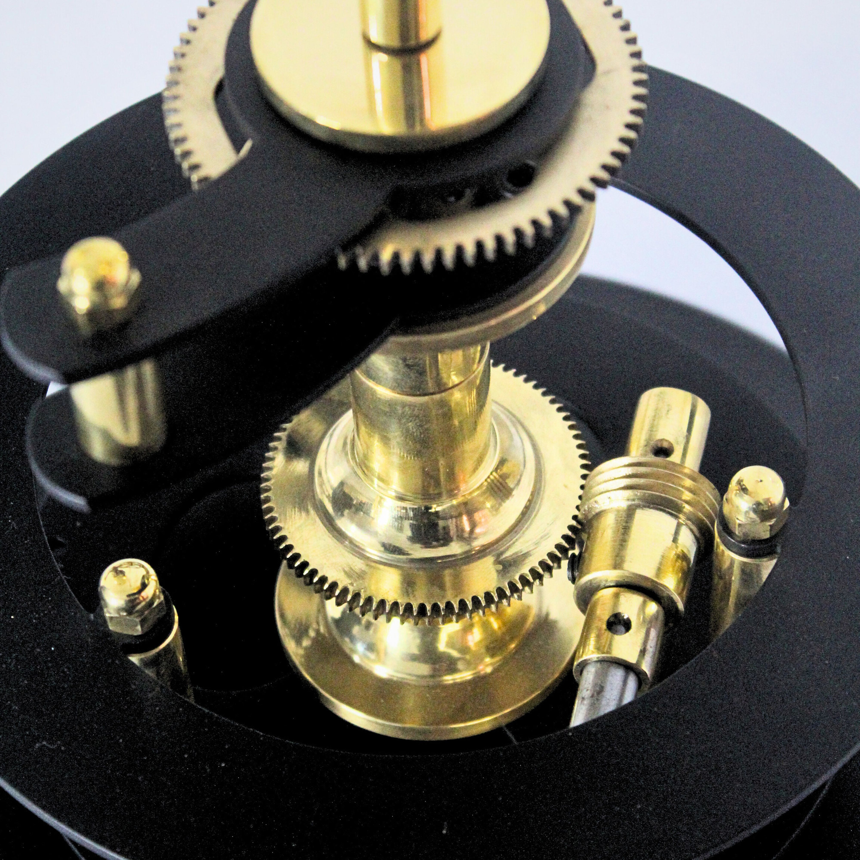 Brass Orrery with Semi-Precious Stone Planets, Museum view 3