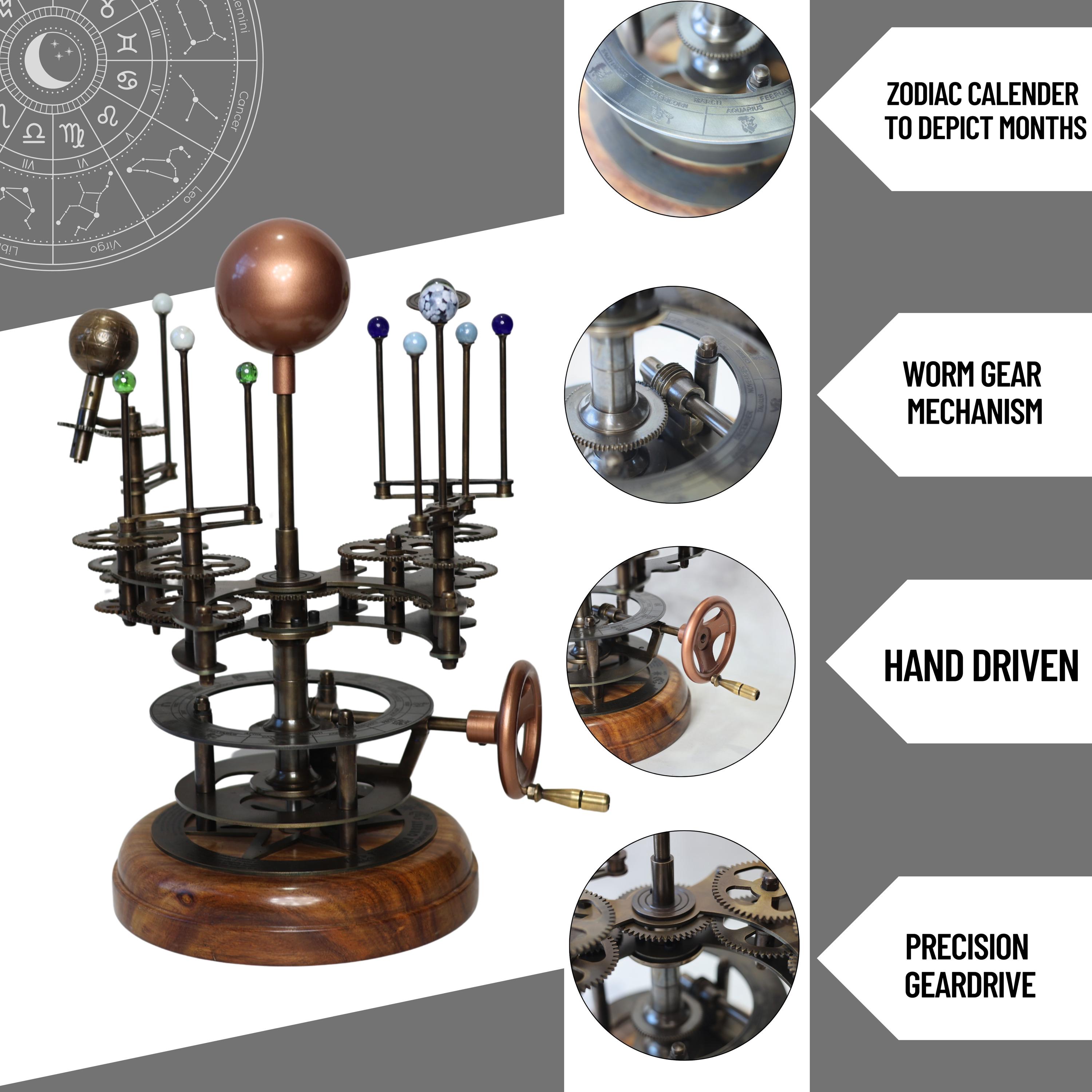 Brass Solar System Orrery, Museum Display view 3