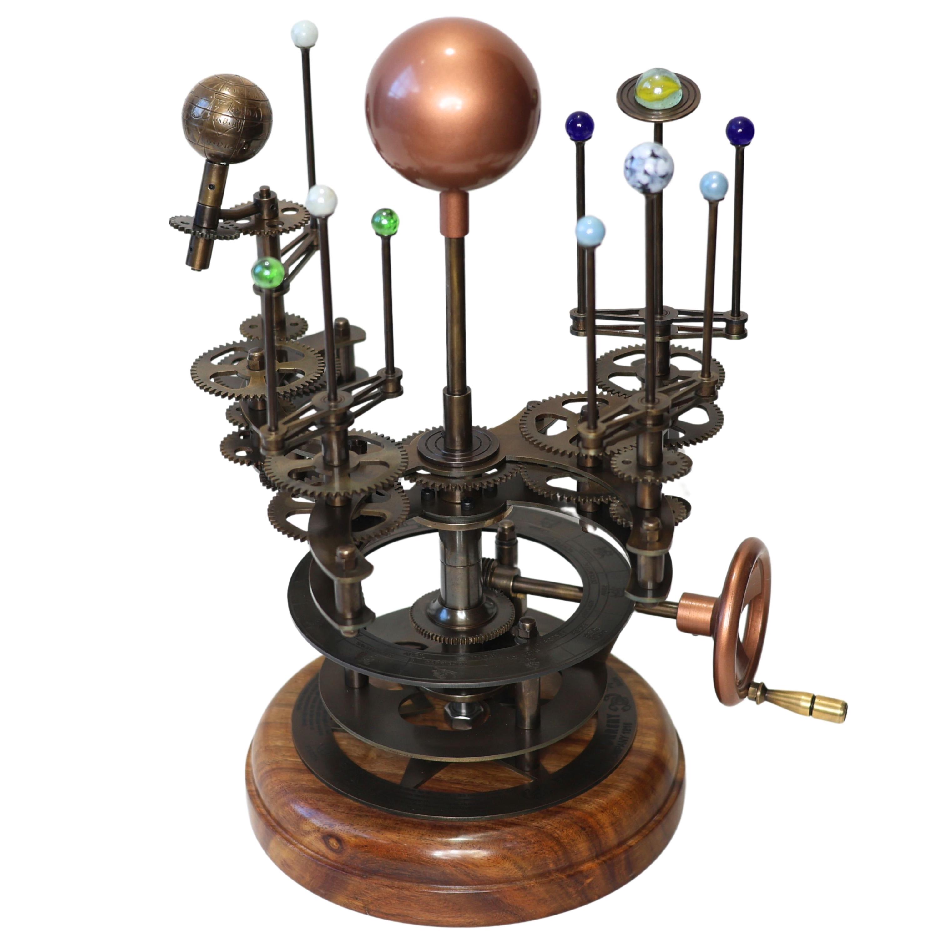 Rustic Brass Solar System Orrery, Museum Model view 3