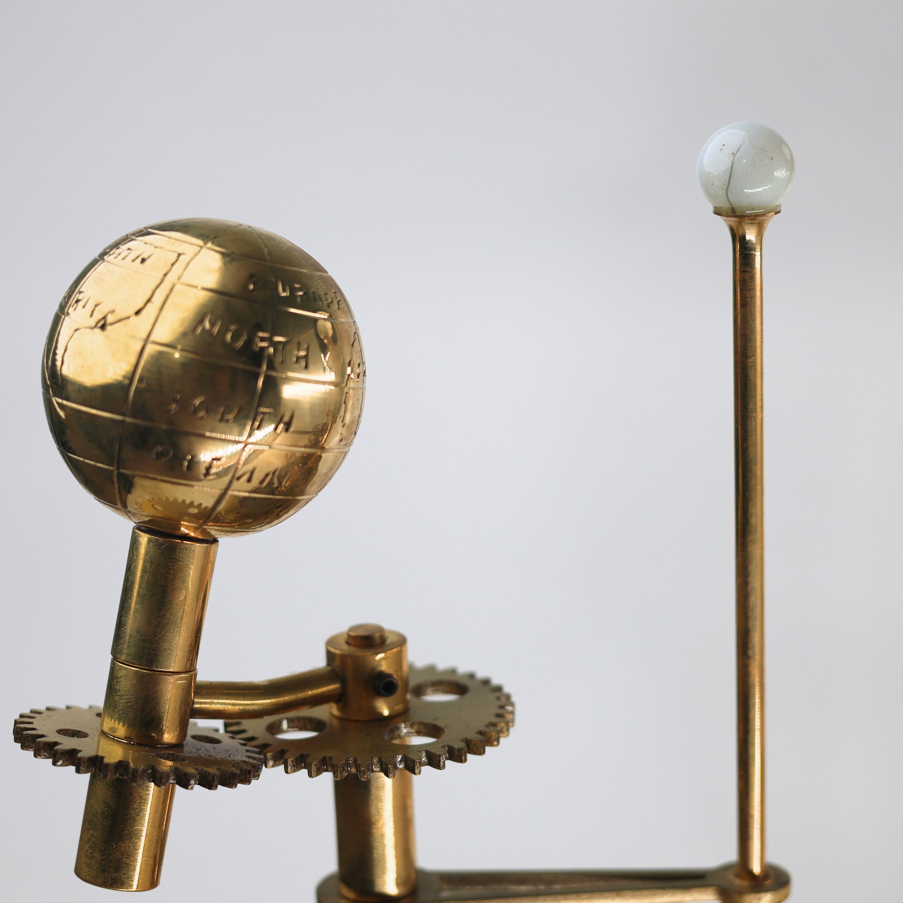 Brass Orrery with Semi-Precious Stone Planets, Museum view 4