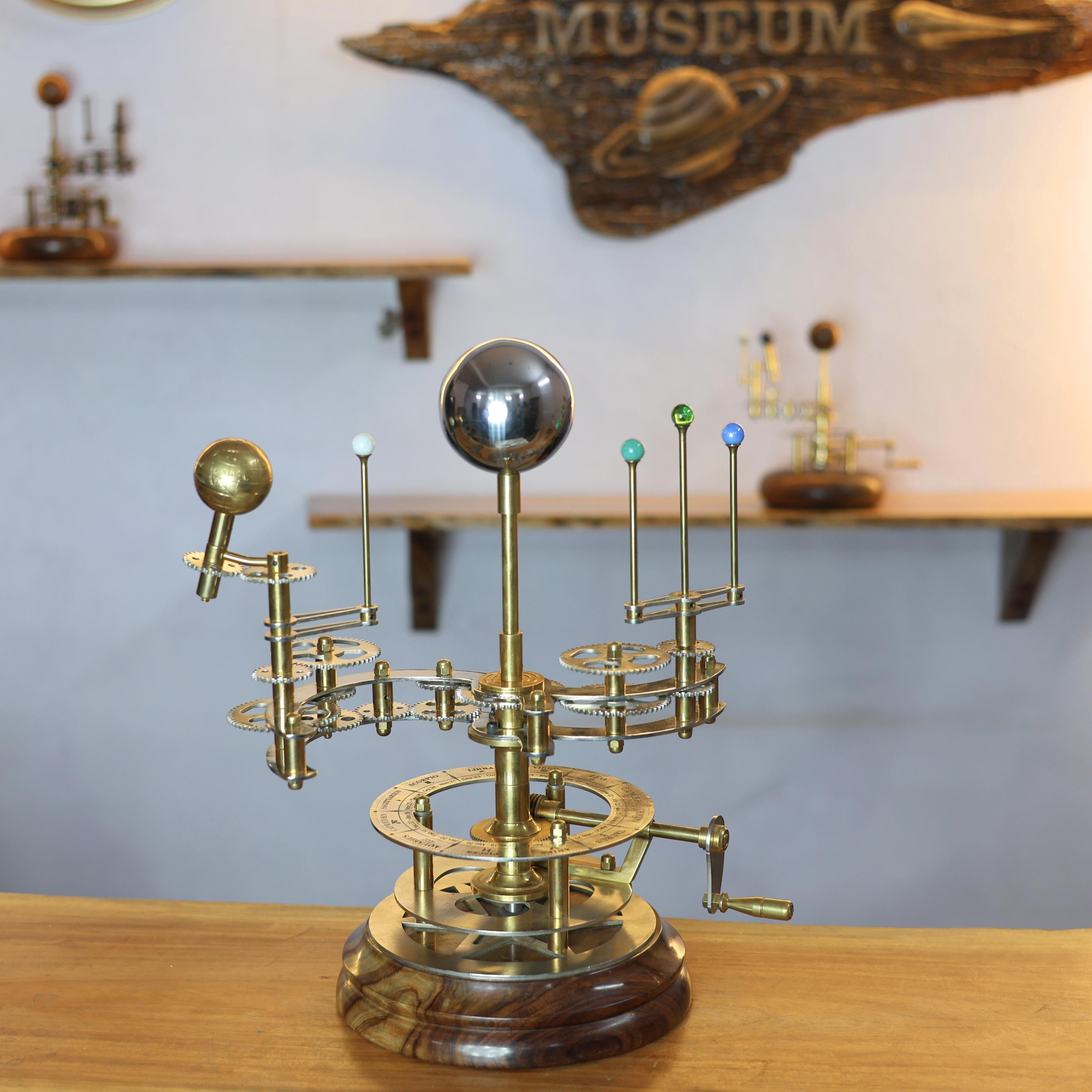 Brass Solar System Orrery, Museum Display view 2