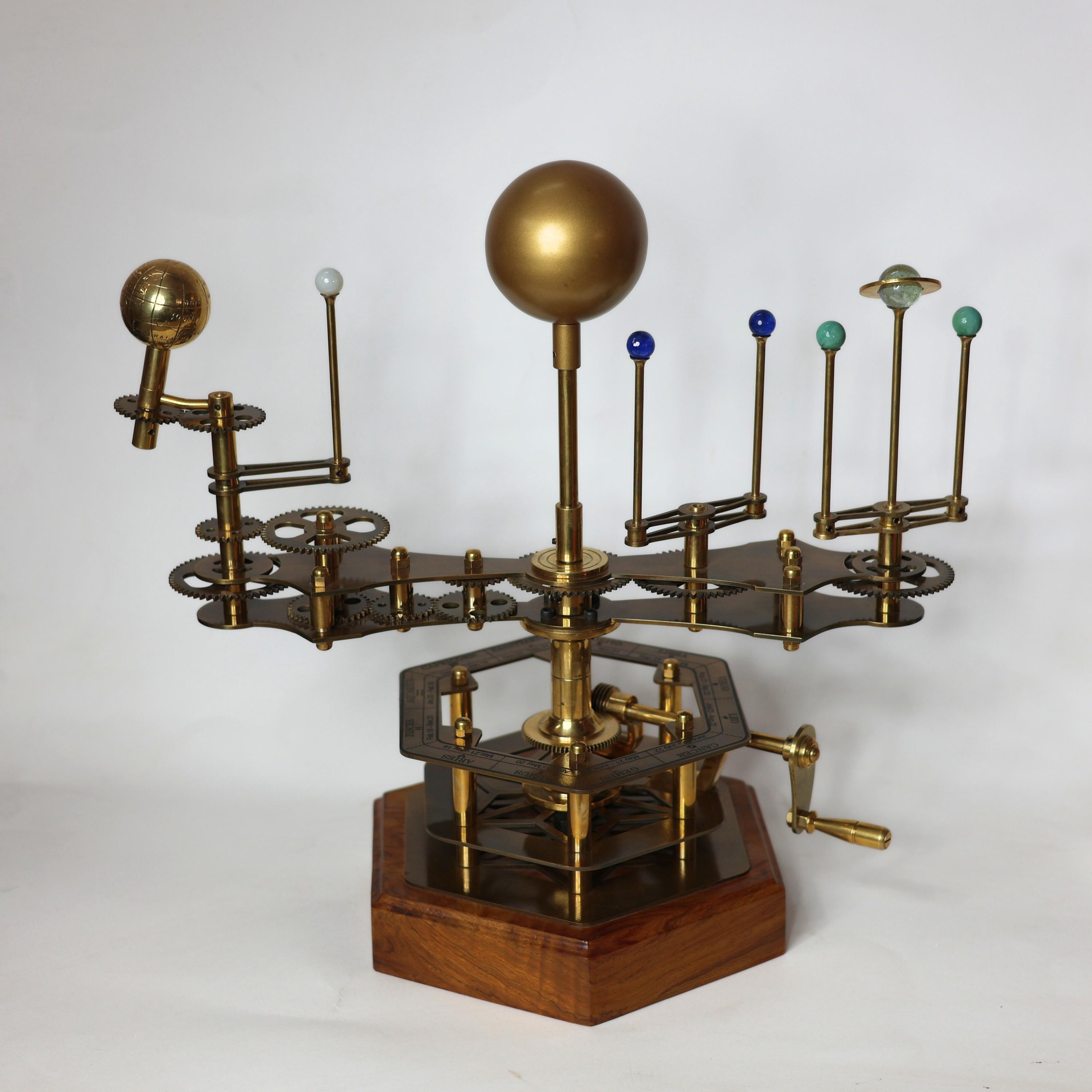 Brass Sun-Earth-Moon Tellurion, Museum Model view 2
