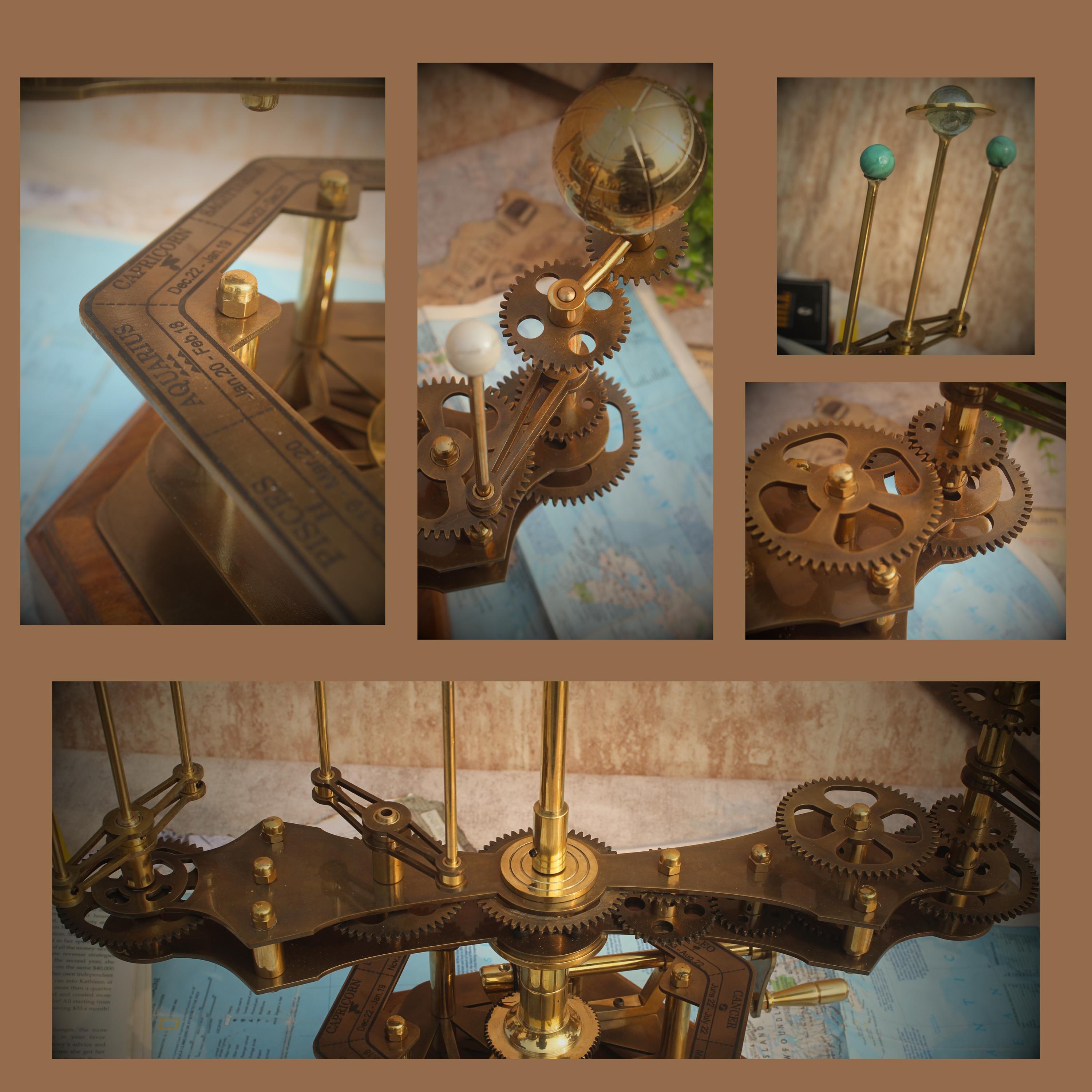 Brass Sun-Earth-Moon Tellurion, Museum Model view 5