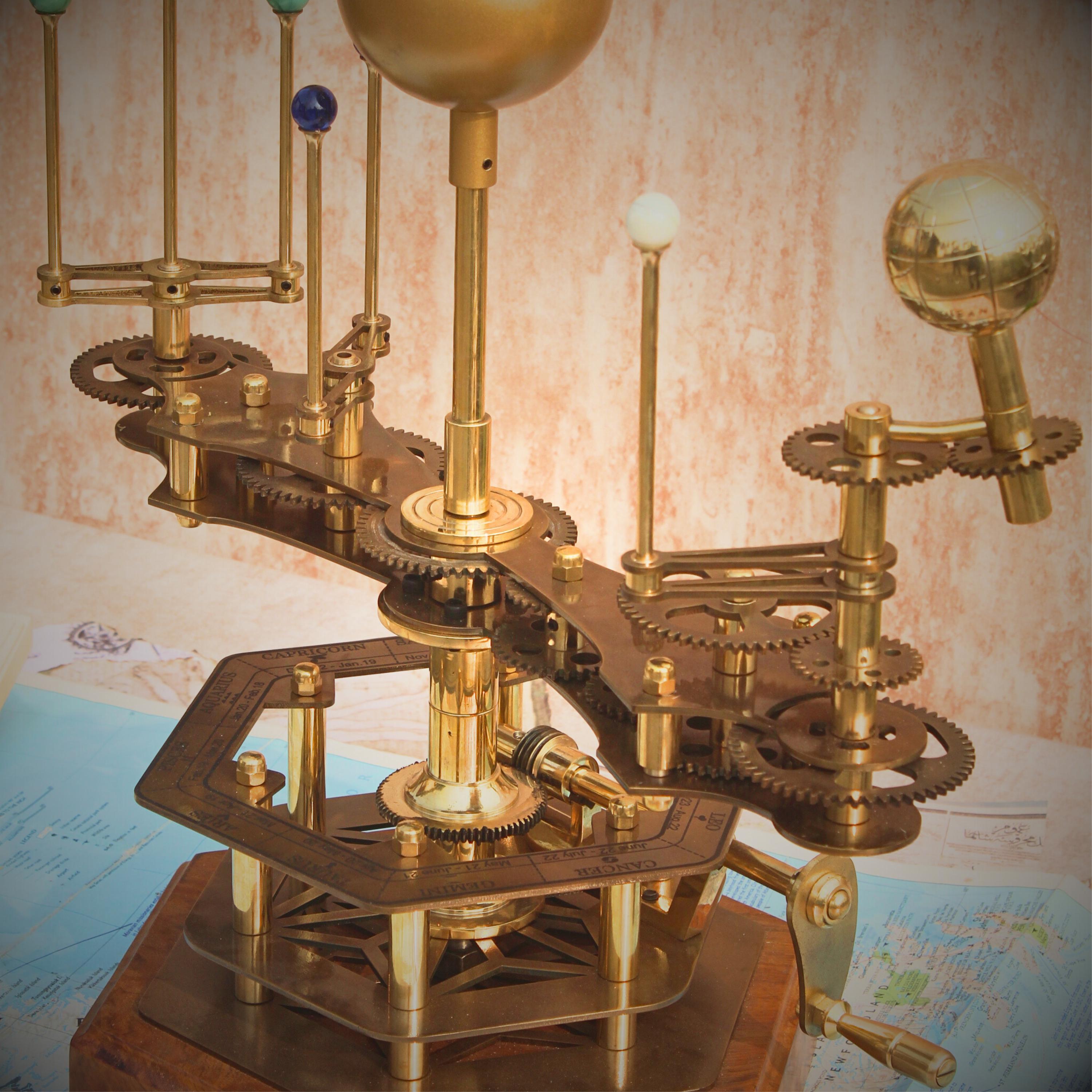 Brass Sun-Earth-Moon Tellurion, Museum Model view 6