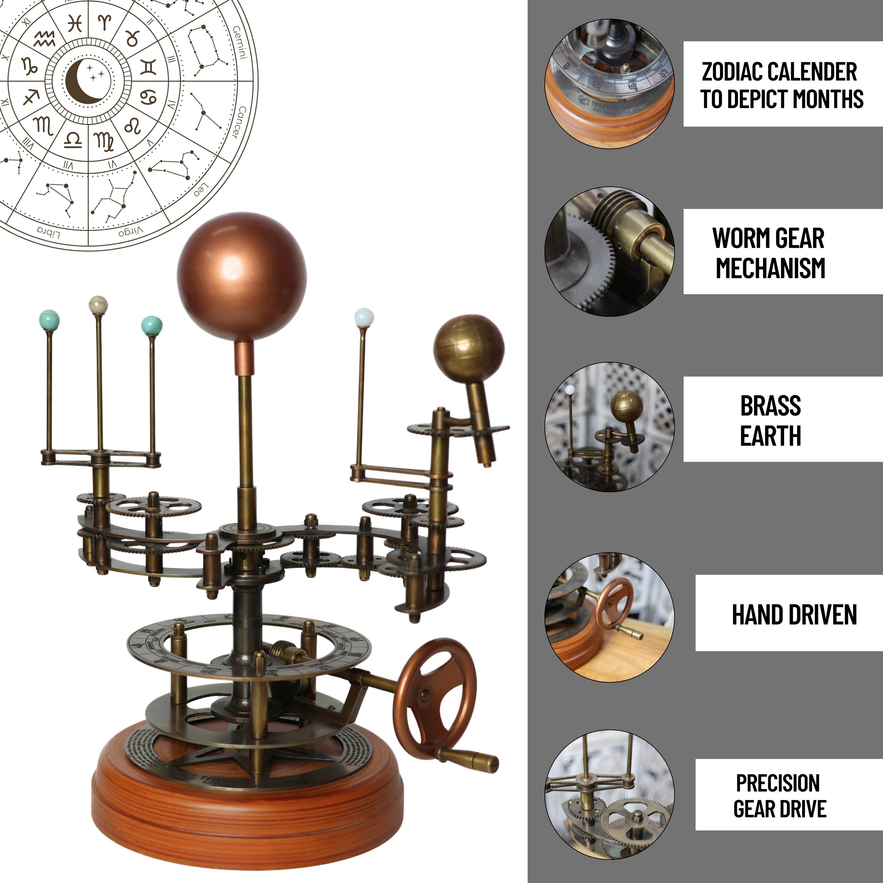 Brass Solar System Orrery, Museum Display view 5