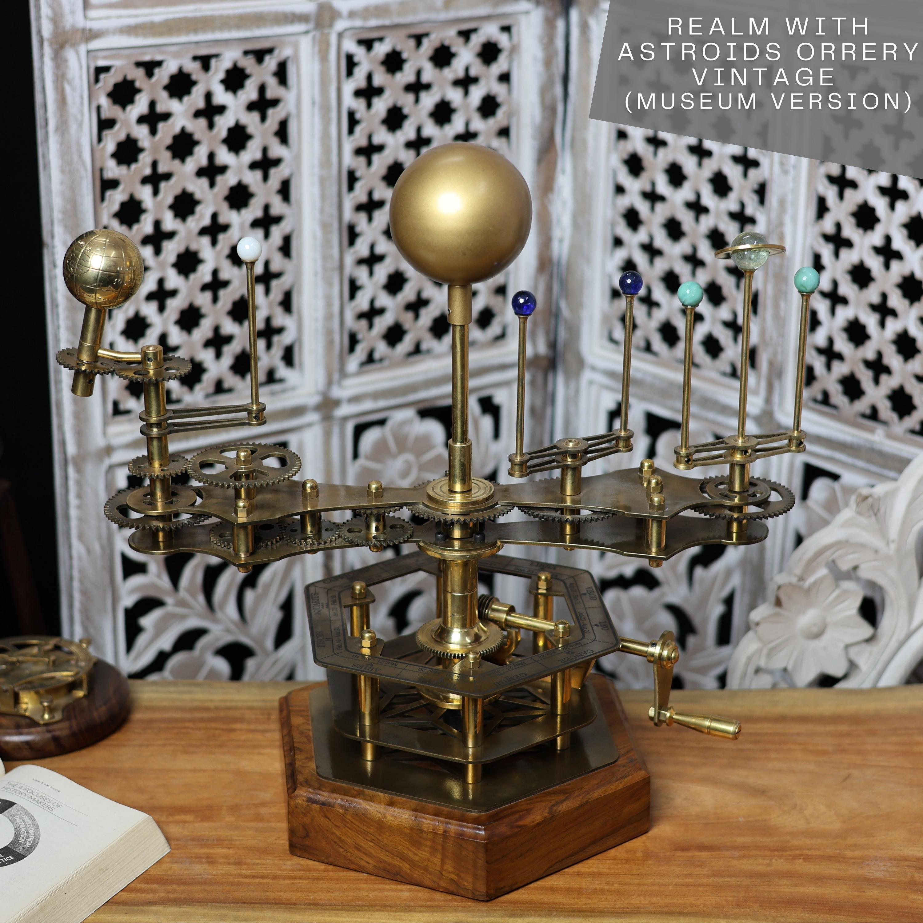Rustic Brass Solar System Orrery, Museum Model view 3