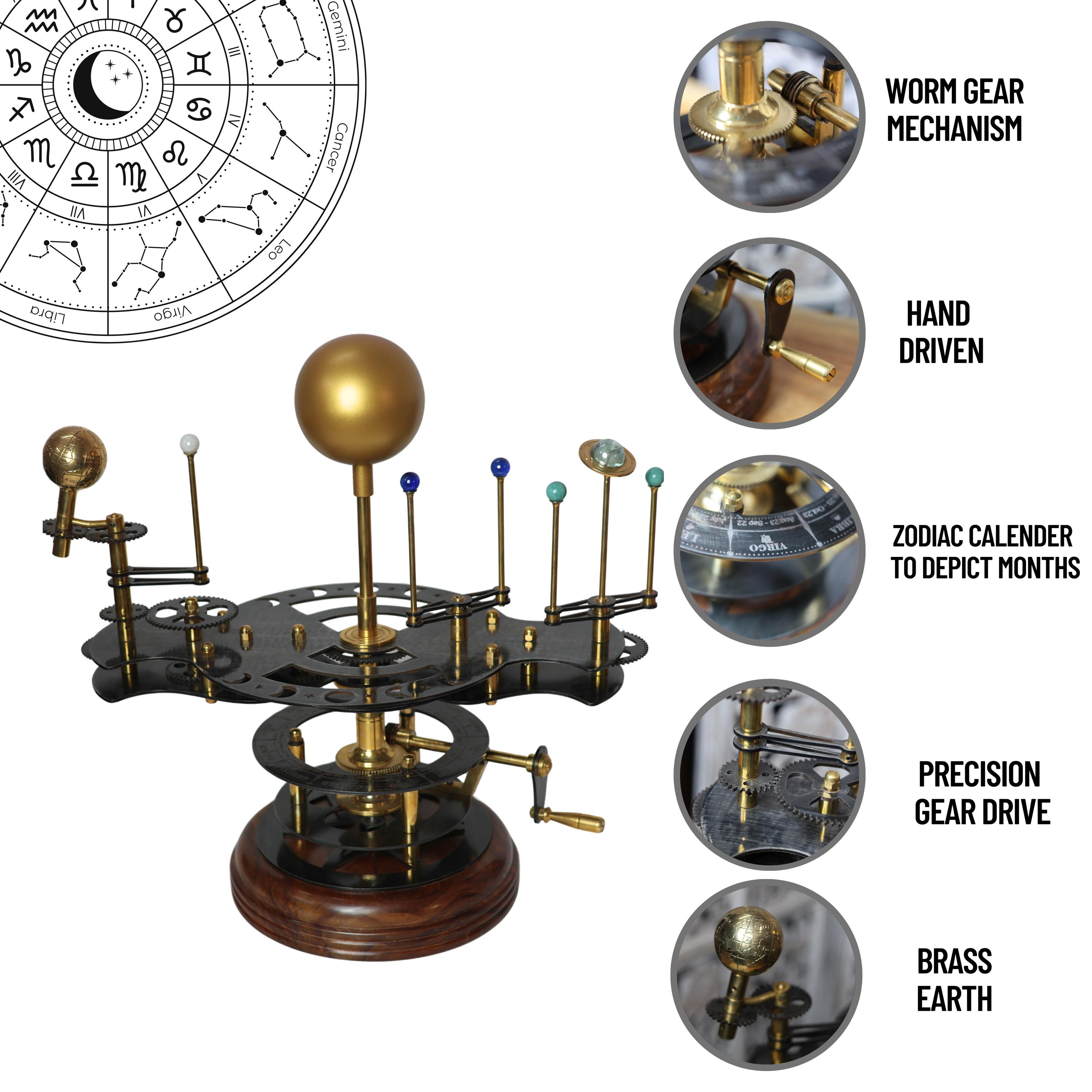 Brass Solar System Orrery, Museum Display view 6