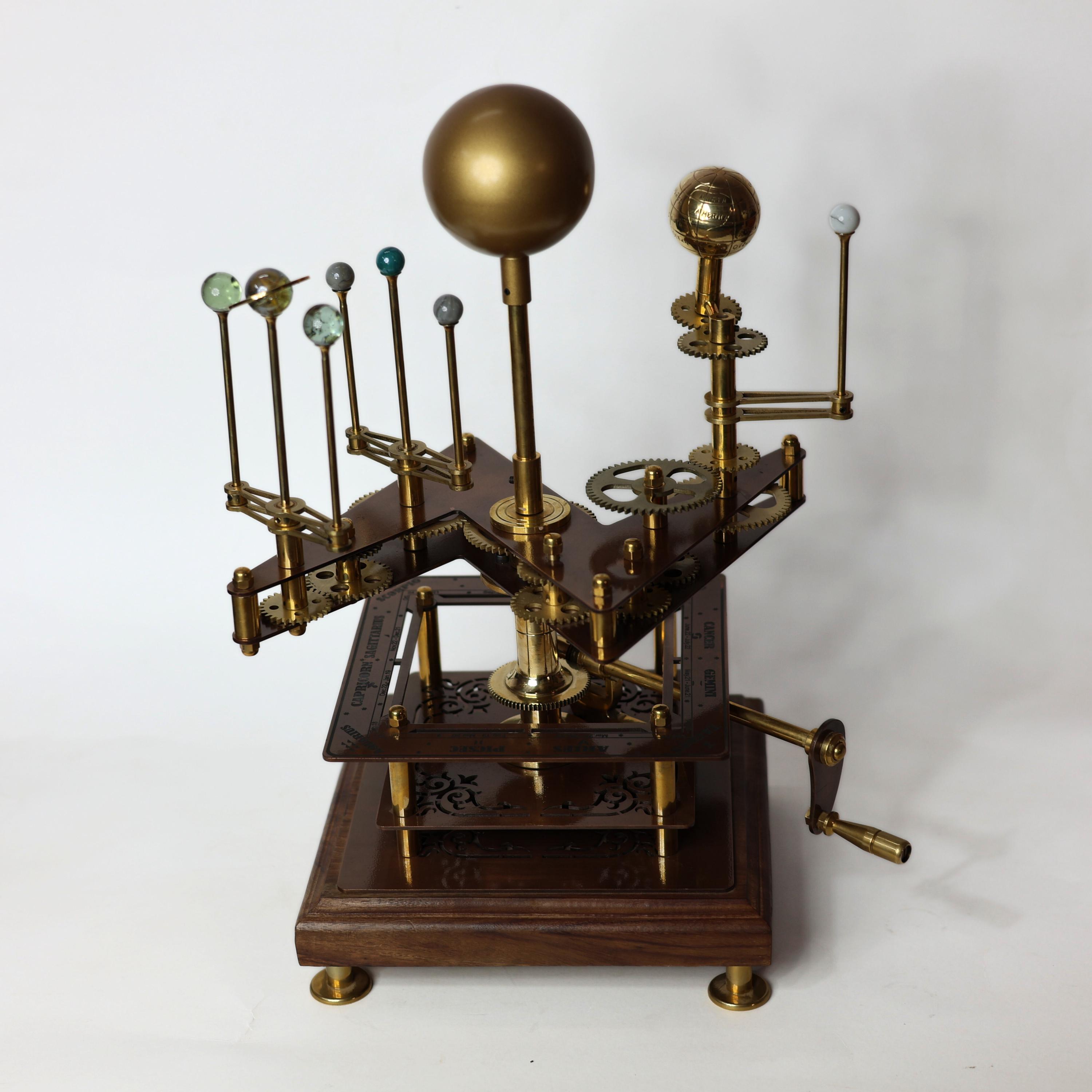 Black & Gold Brass Solar System Orrery, Museum view 2