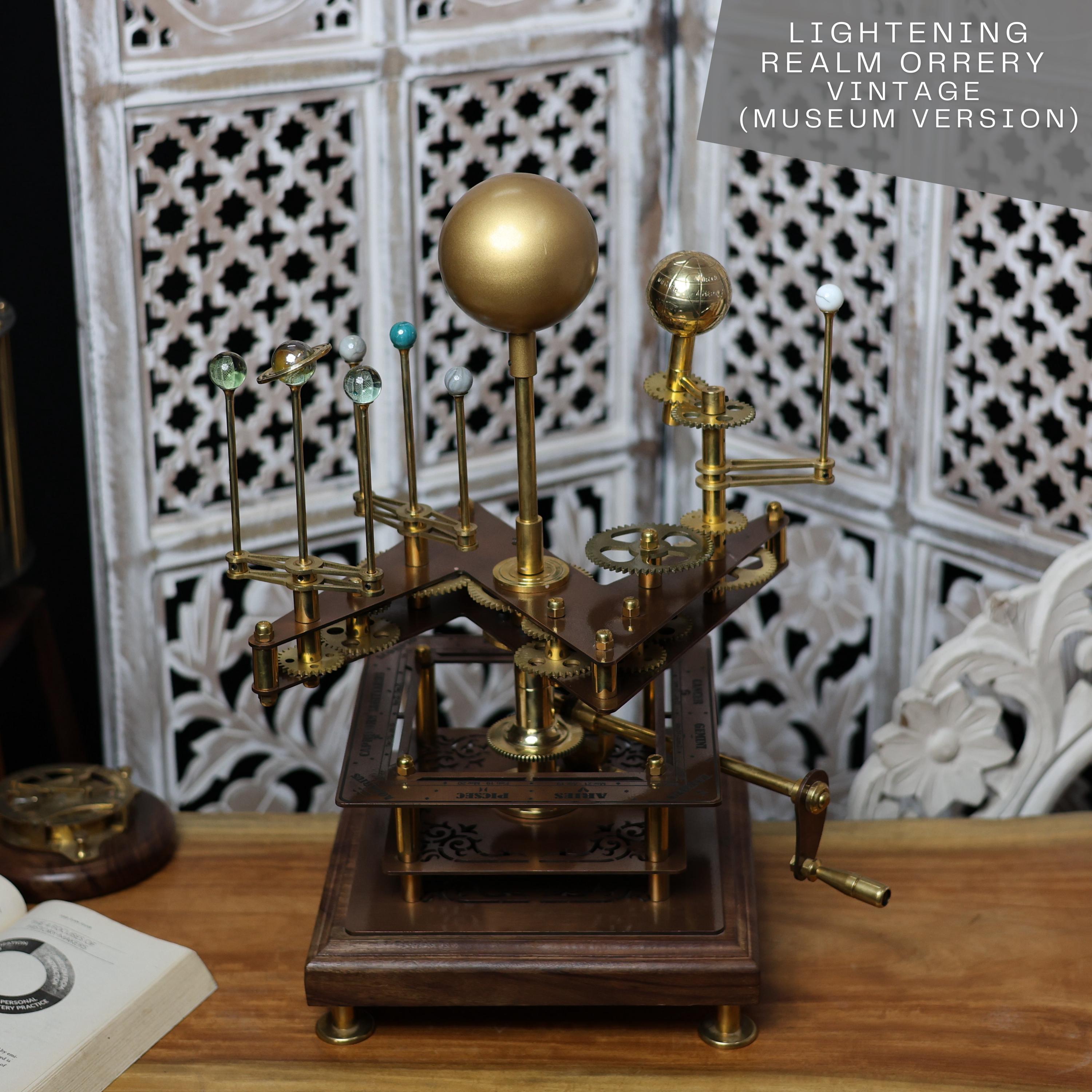 Black & Gold Brass Solar System Orrery, Museum view 3
