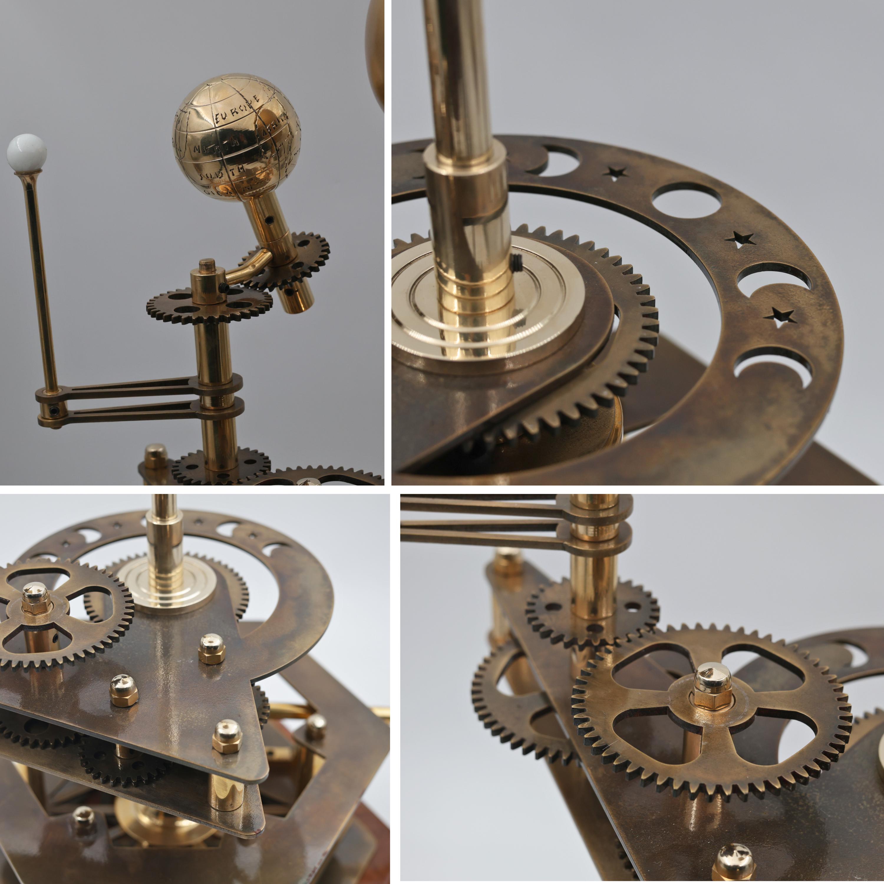 Brass Orrery with Semi-Precious Stone Planets, Museum view 6