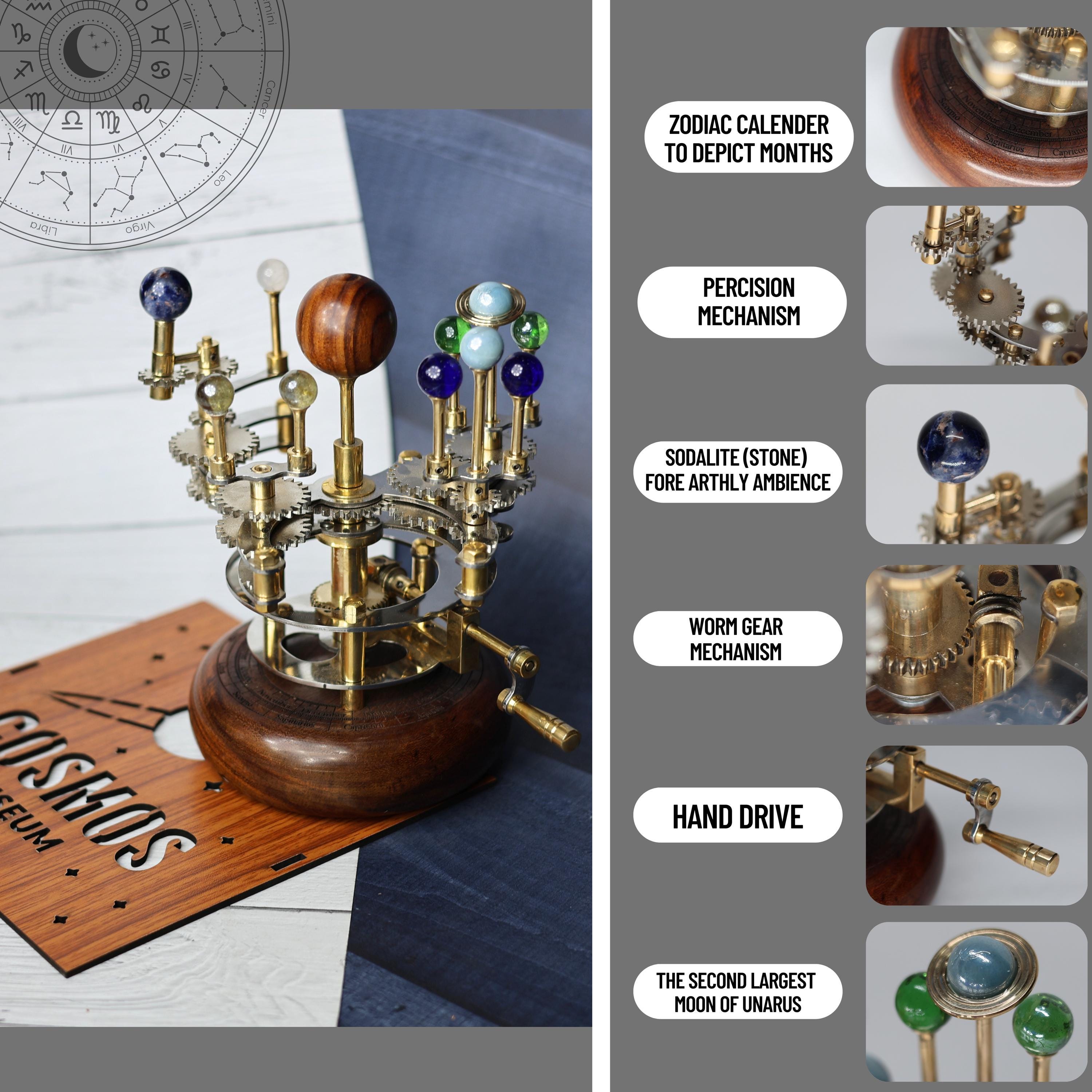 Brass Solar System Orrery, Desk Model view 5