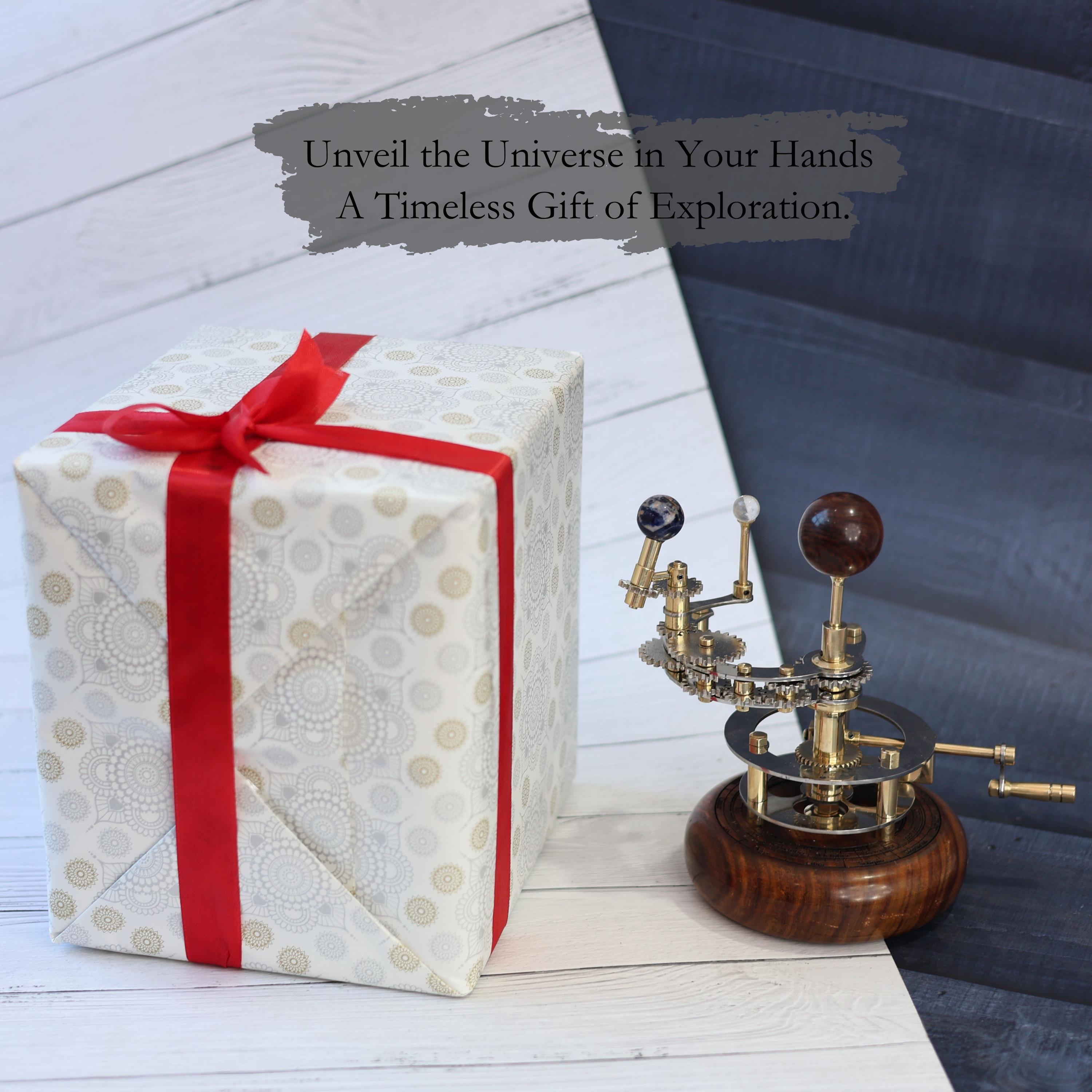 Brass Orrery with Glass Marble Planets, Compact view 7