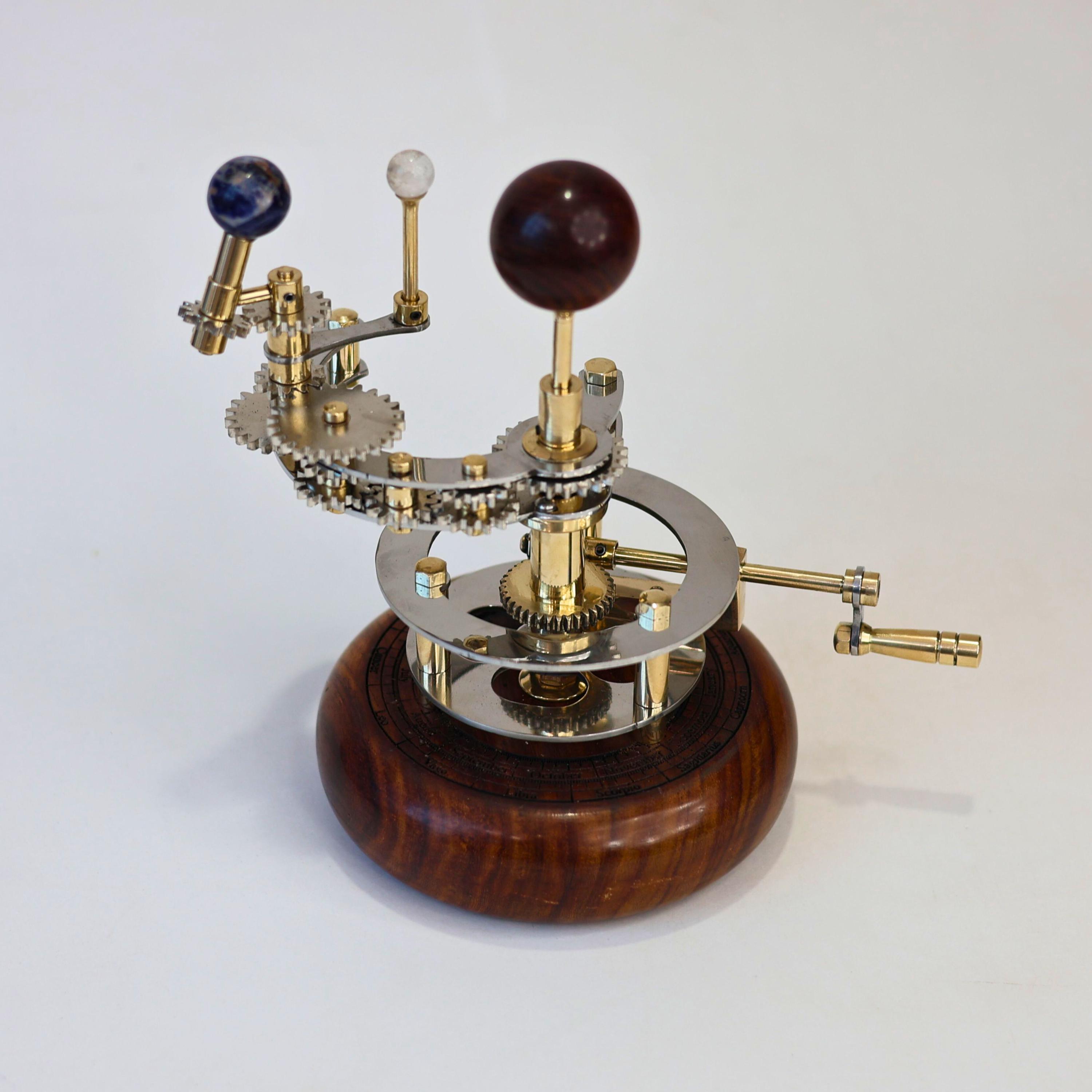 Brass Orrery with Gemstone Planets, Compact view 9