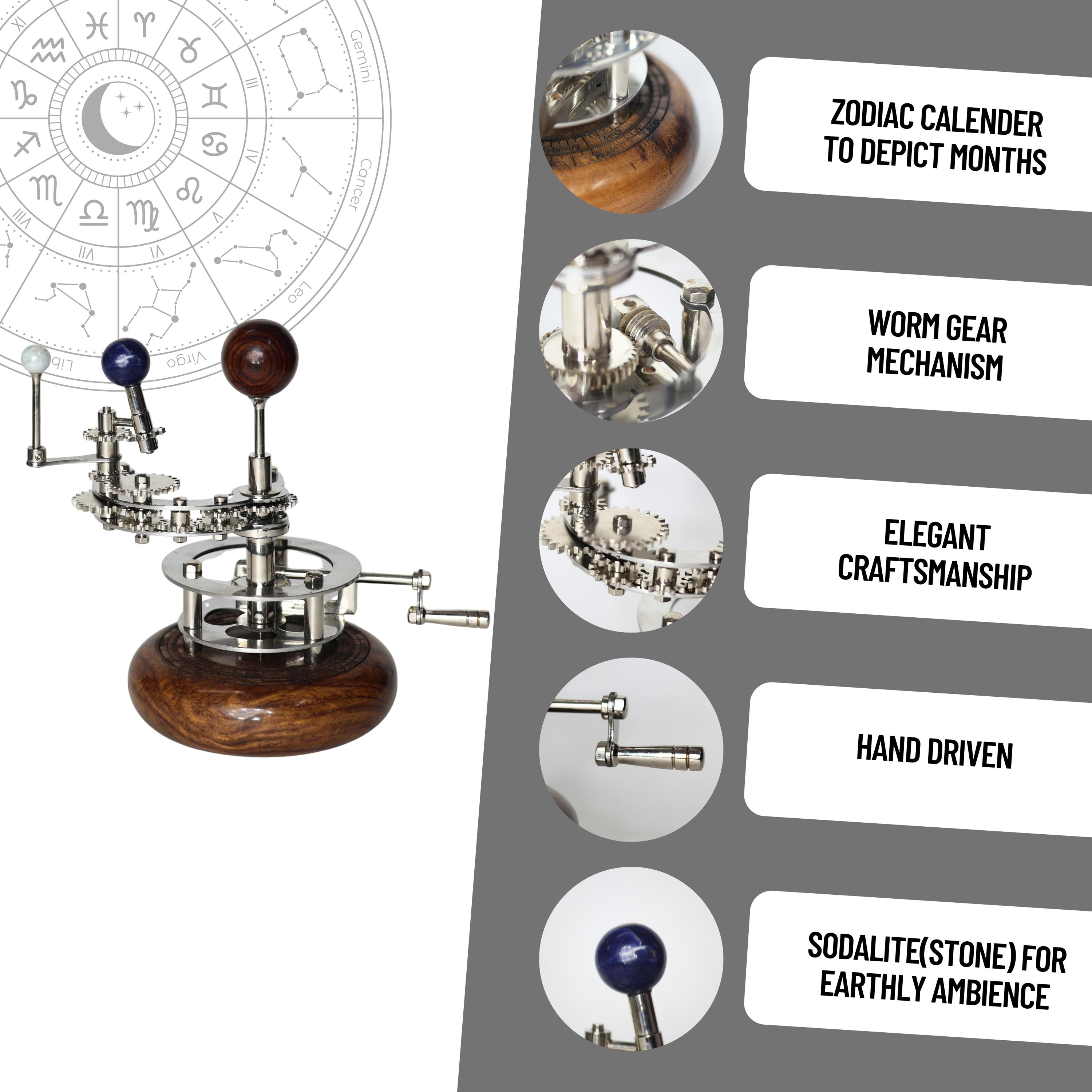 Brass Orrery with Gemstone Planets, Standard view 5