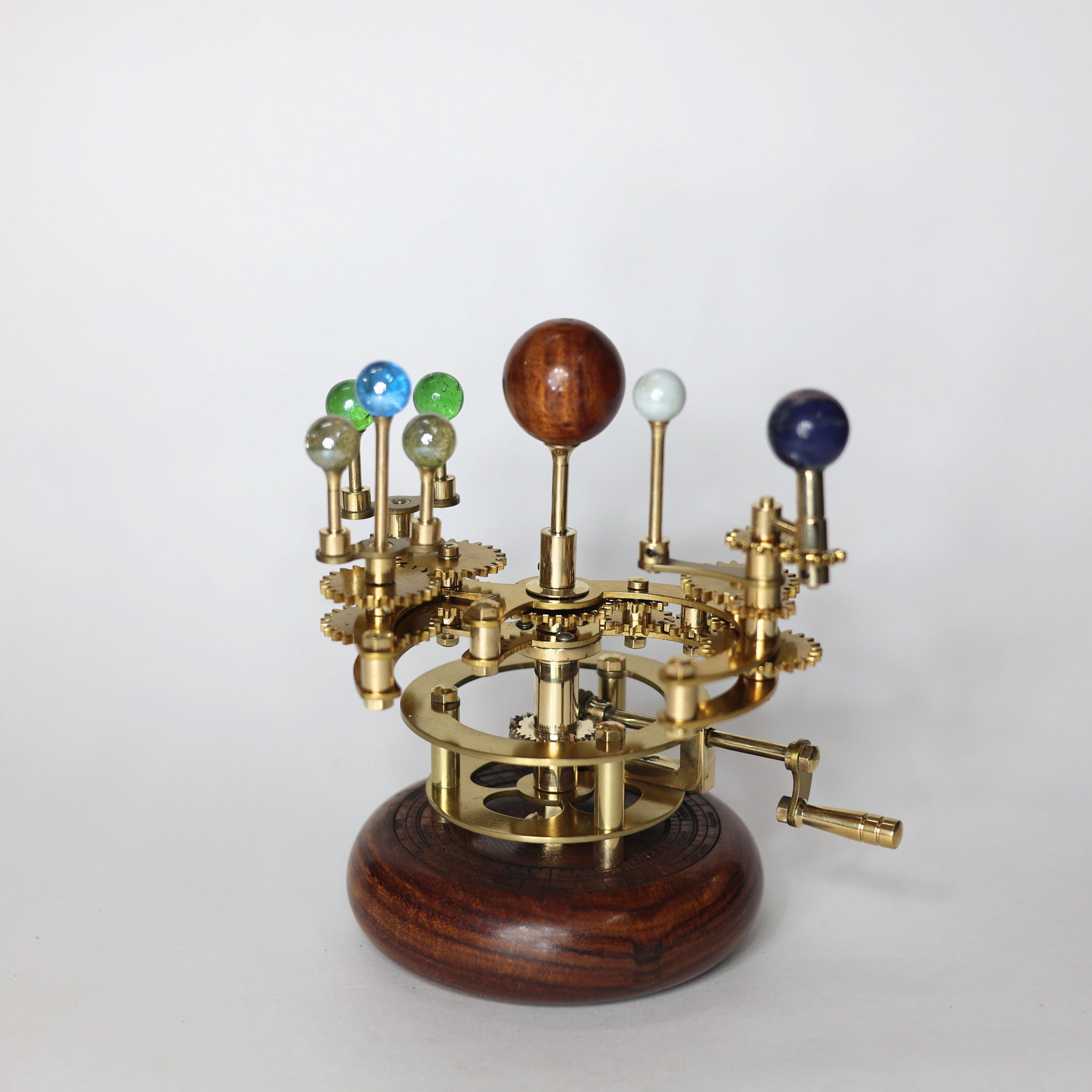 Gold-Finish Brass Orrery, Compact Desk Model view 2
