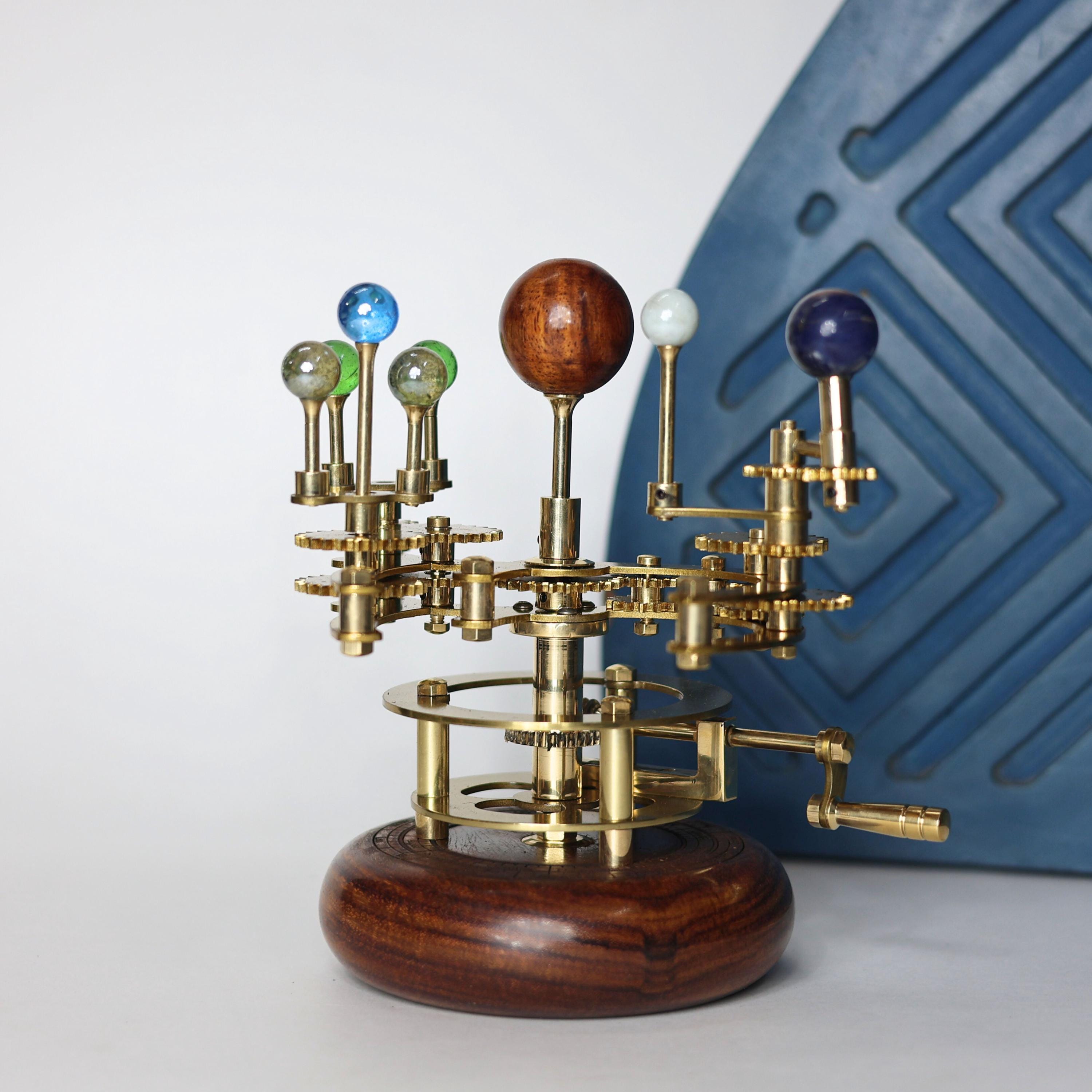 Gold-Finish Brass Orrery, Compact Desk Model view 5