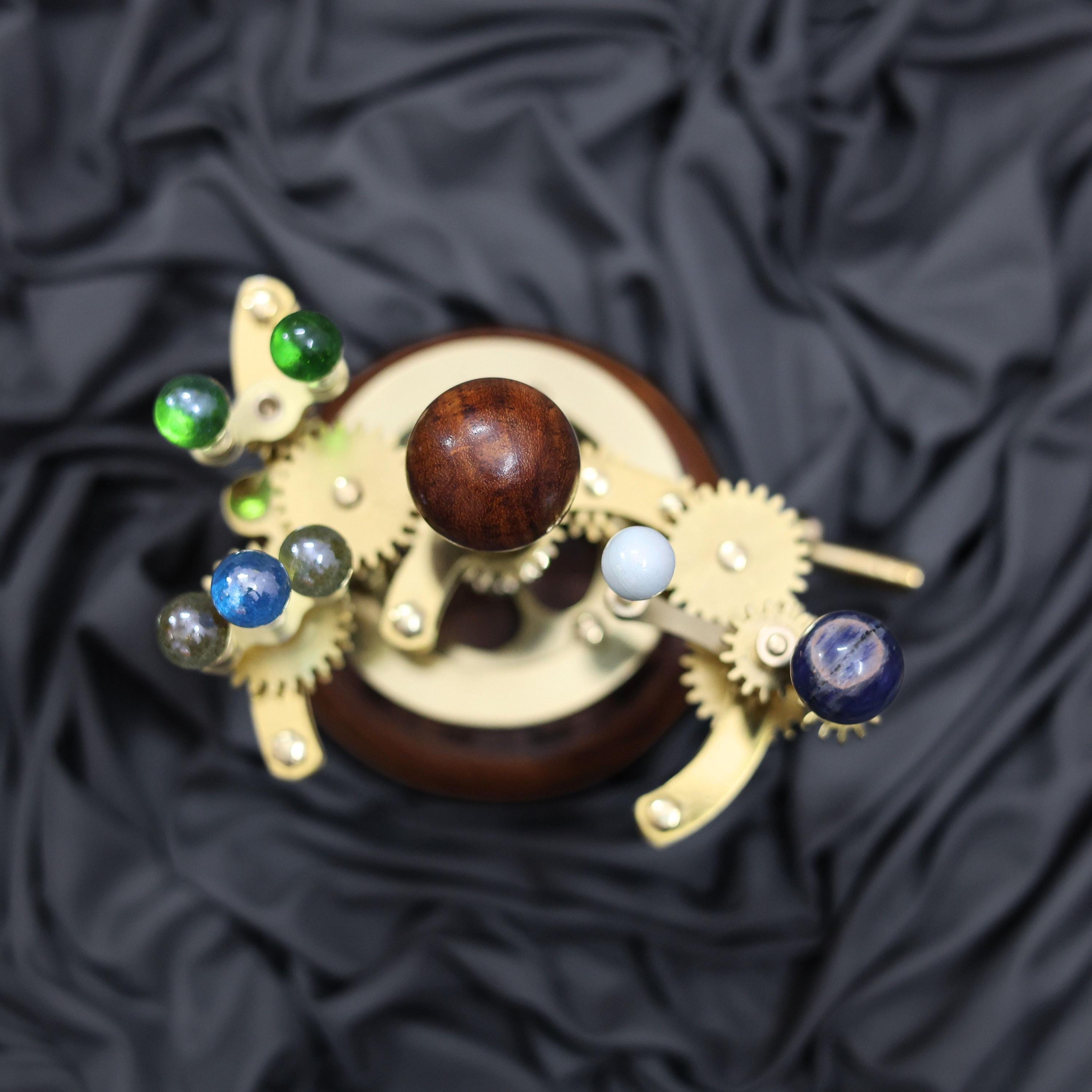 Gold-Finish Brass Orrery, Compact Desk Model view 8