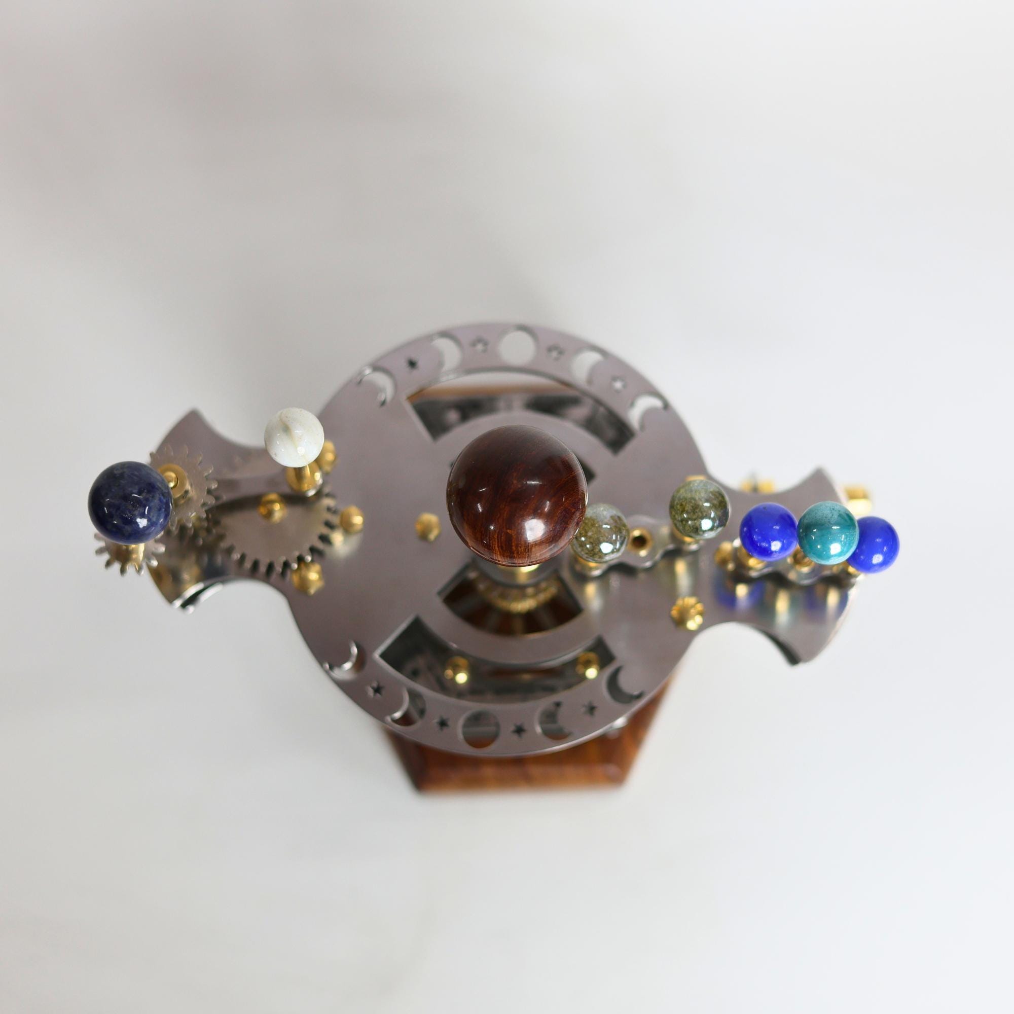 French Antique-Style Brass Orrery, Desk Model view 4