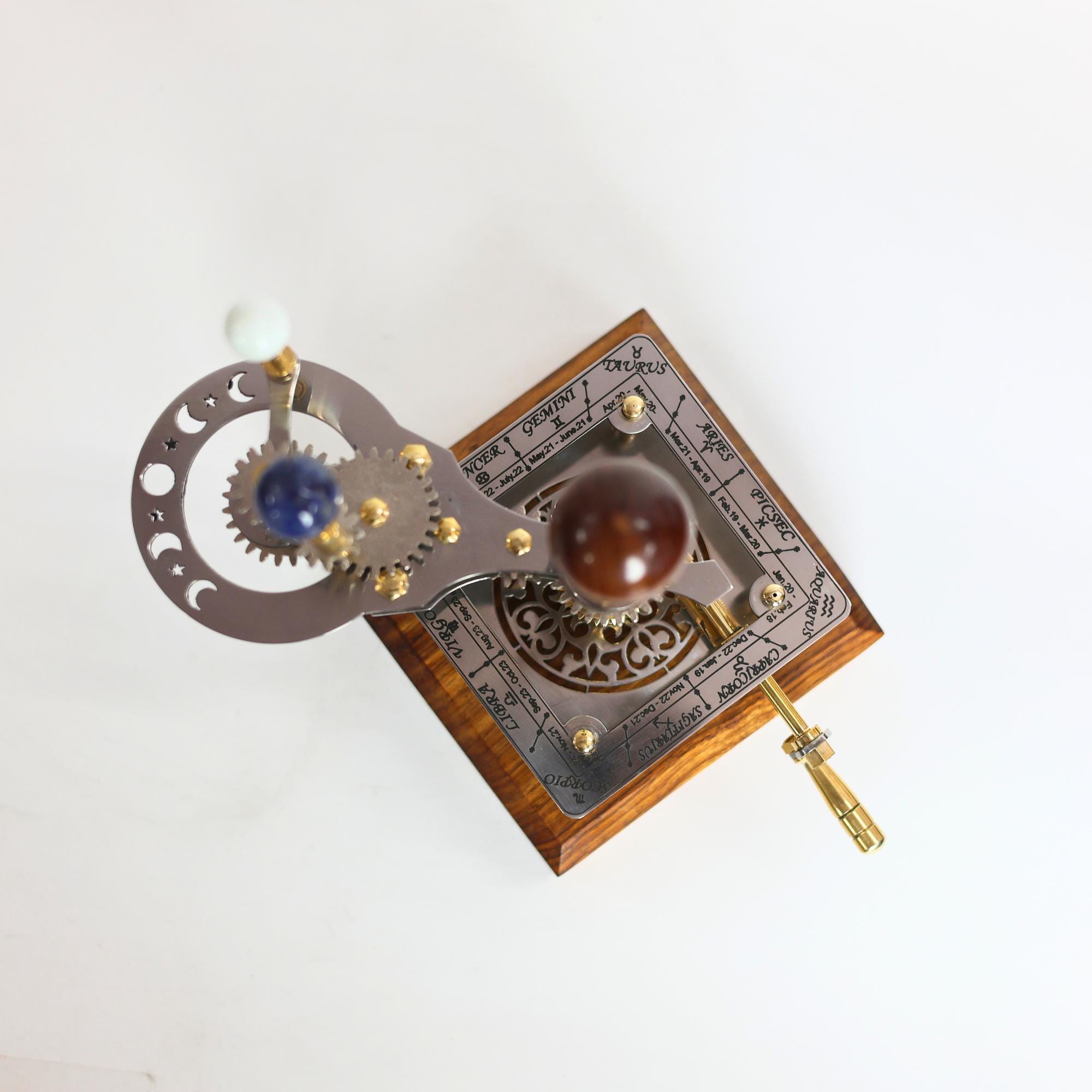 Brass Sun-Earth-Moon Tellurion, Desk Model view 3
