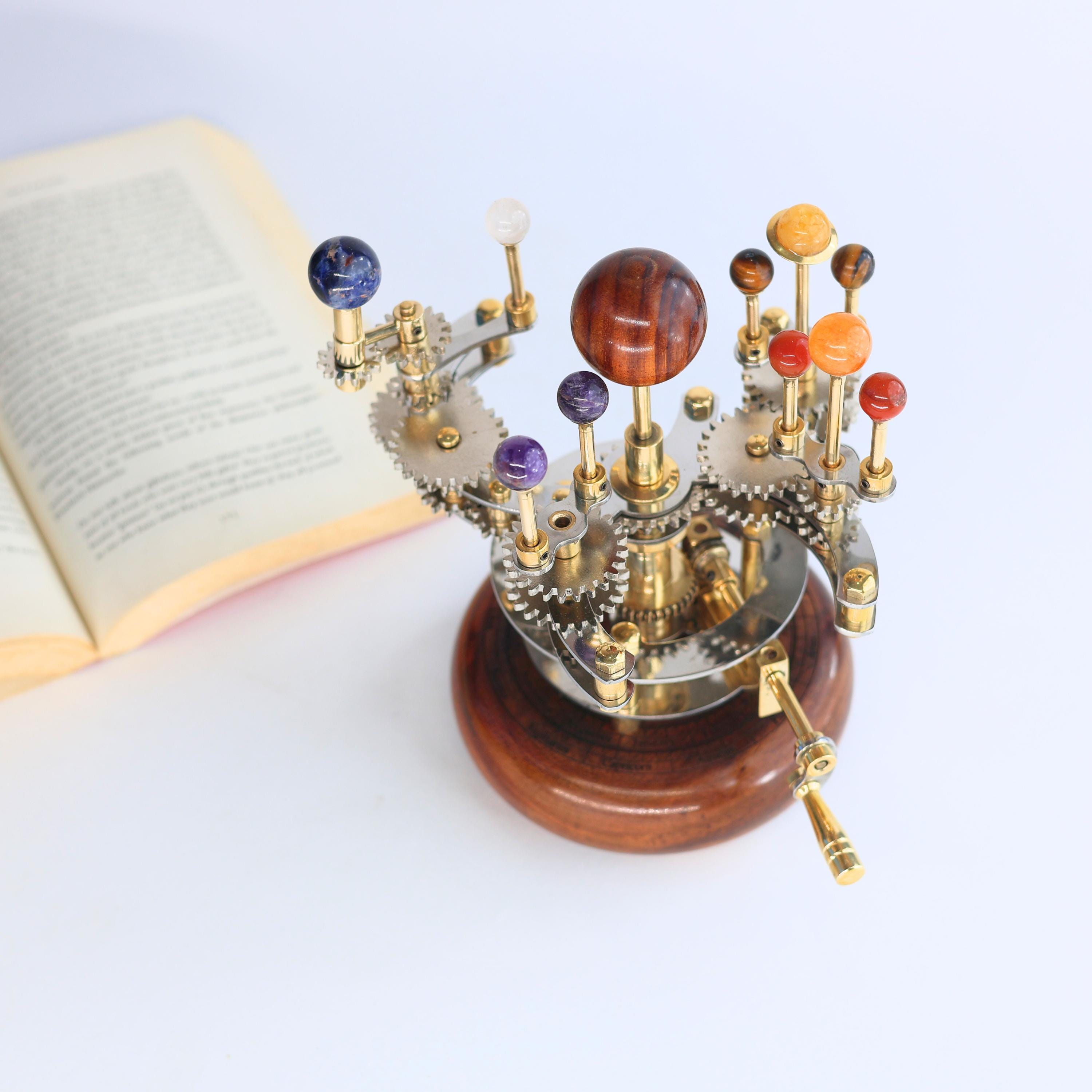 Brass Solar System Orrery, Classic Desk Model view 4
