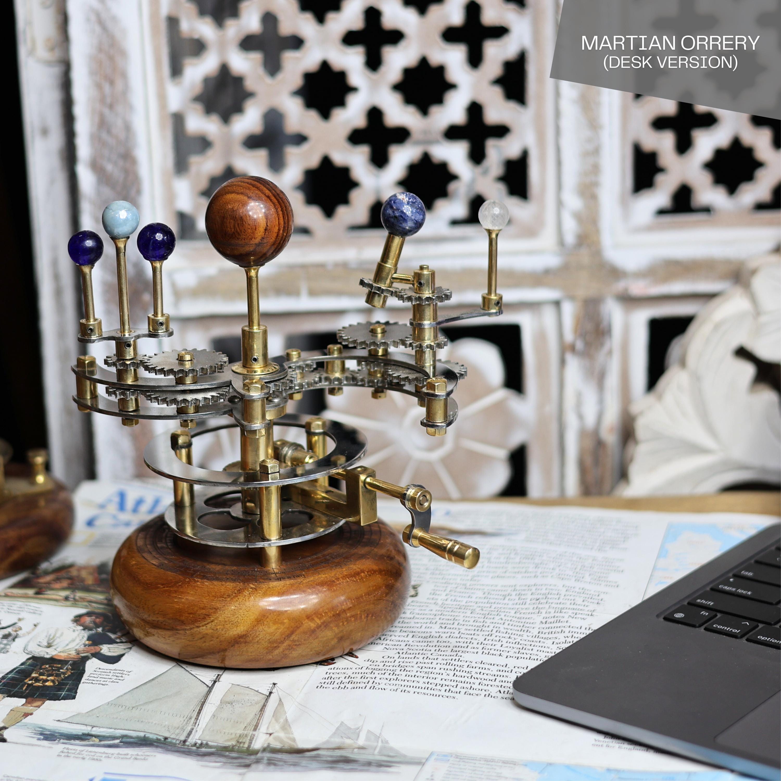 Brass Orrery Mini Solar System, Compact Edition view 3