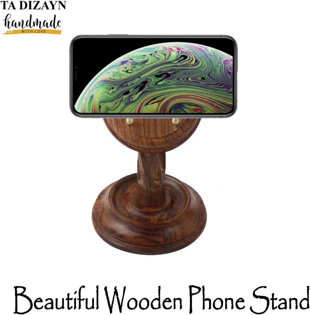 Rosewood Desk Organiser with Phone Slot view 5
