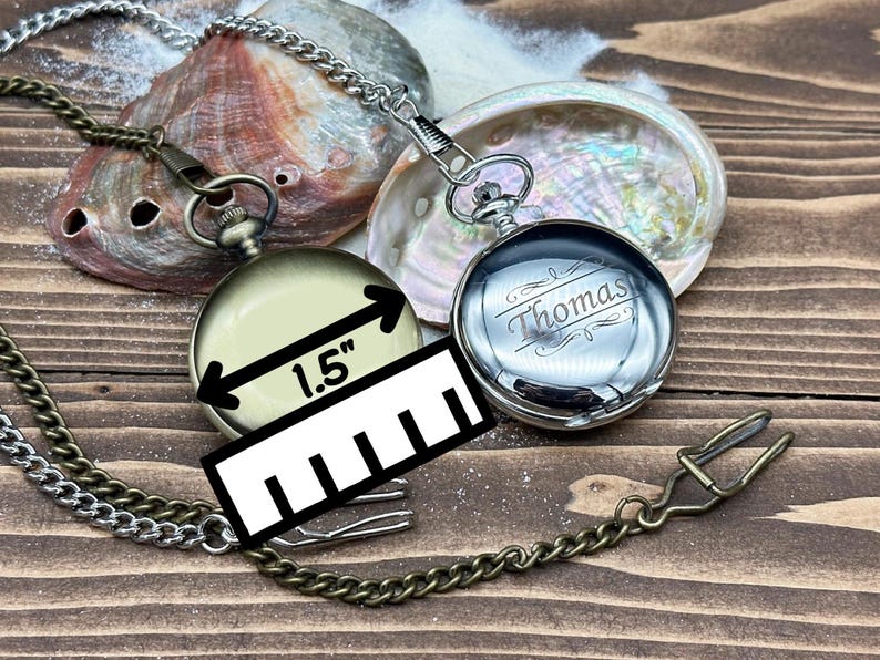 Brass Pocket Watch — Push-Button Lid & Wooden Box IV view 10