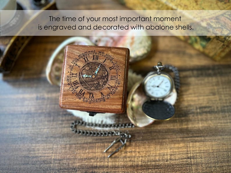 Brass Pocket Watch — Push-Button Lid & Wooden Box IV view 11