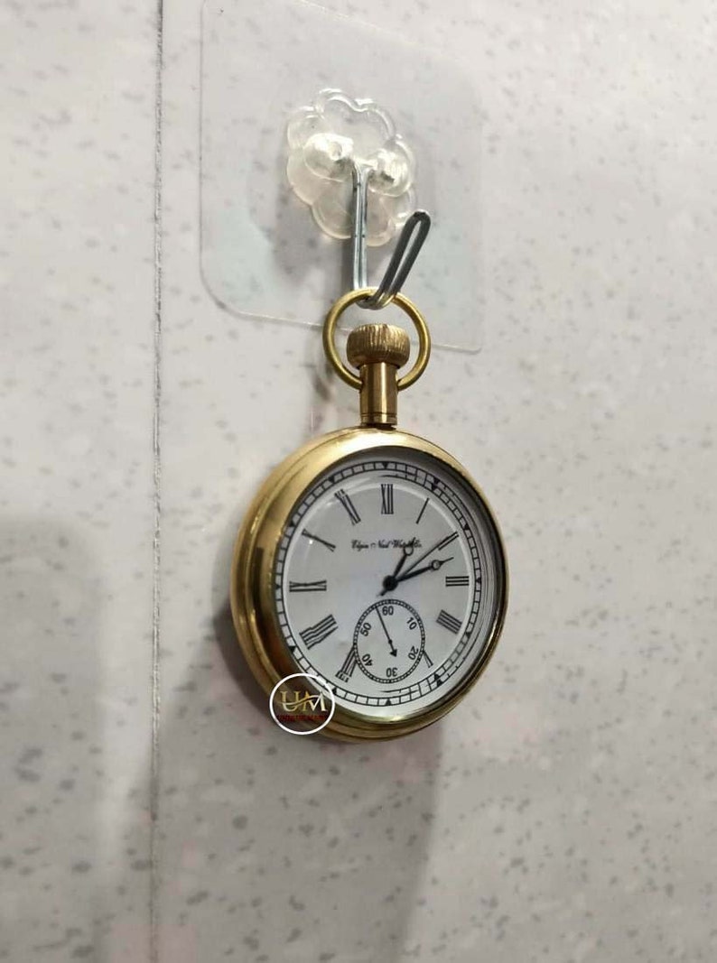 Brass Pocket Watch — Victoria Engraving view 8