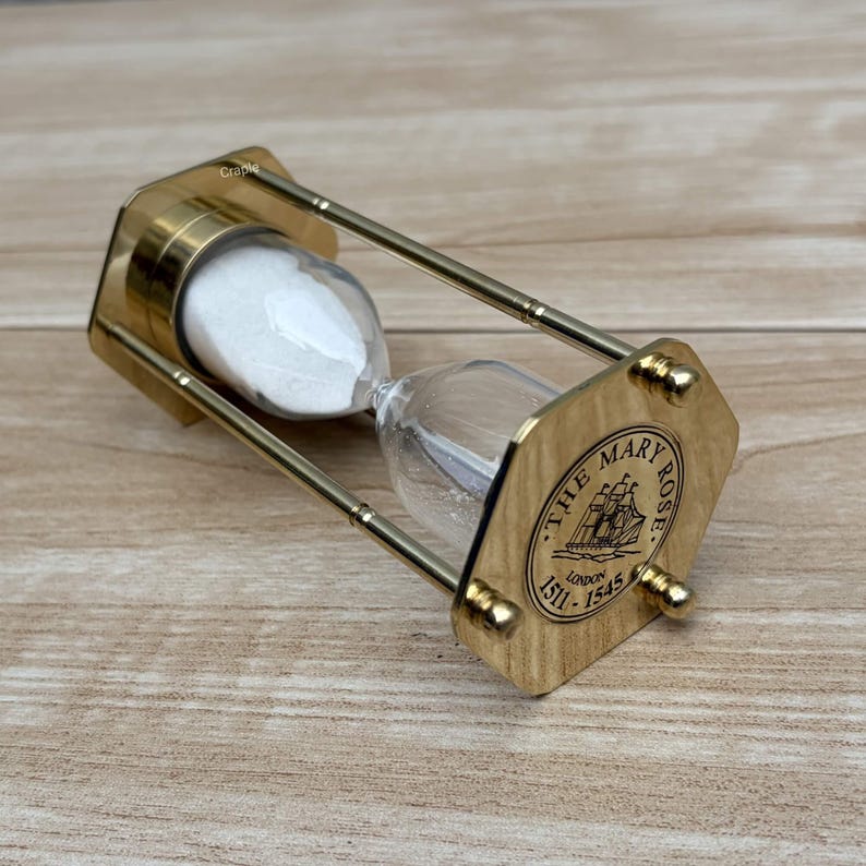 Brass Hourglass, 2-Minute, Two Finish Options view 8