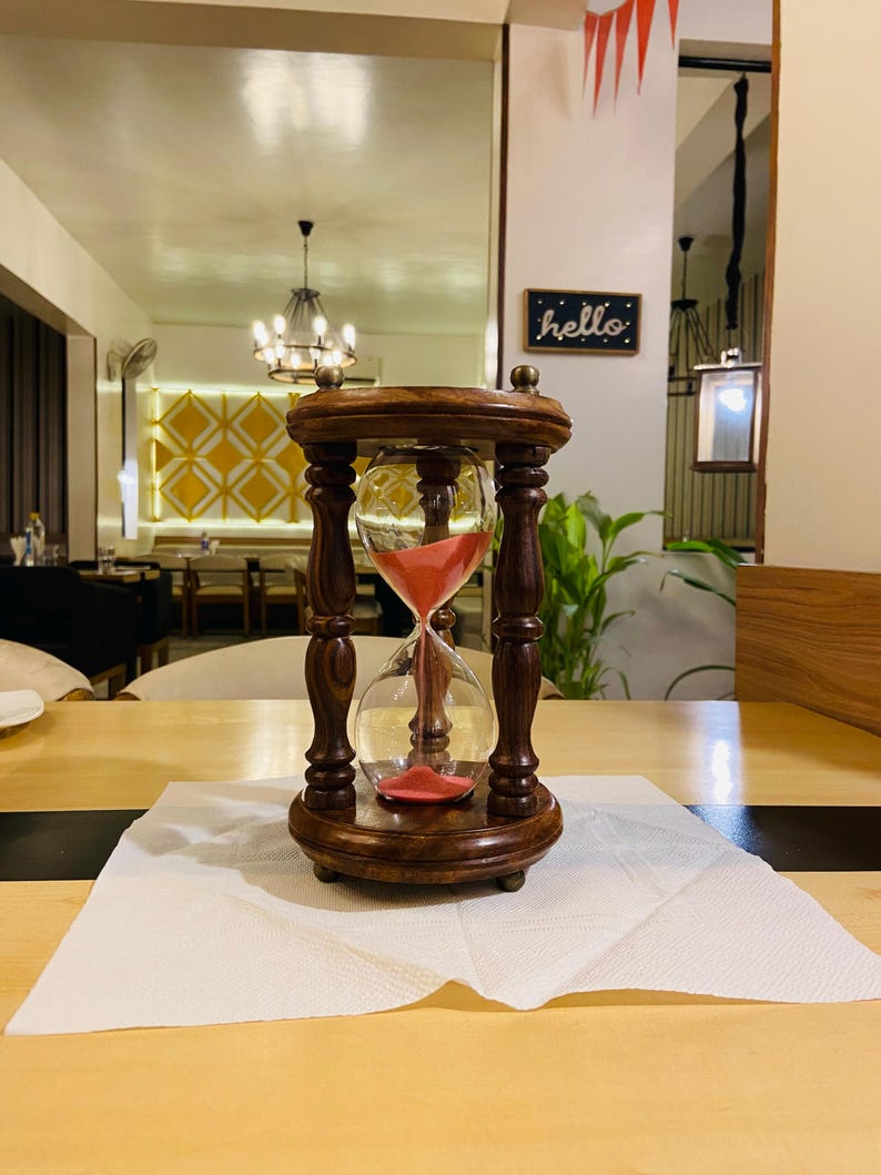 Fillable Glass Hourglass for Sand Ceremonies, 9-Minute view 3