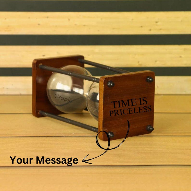 Brass Sand Timer, 7-Minute, Vintage Nautical Styling view 4