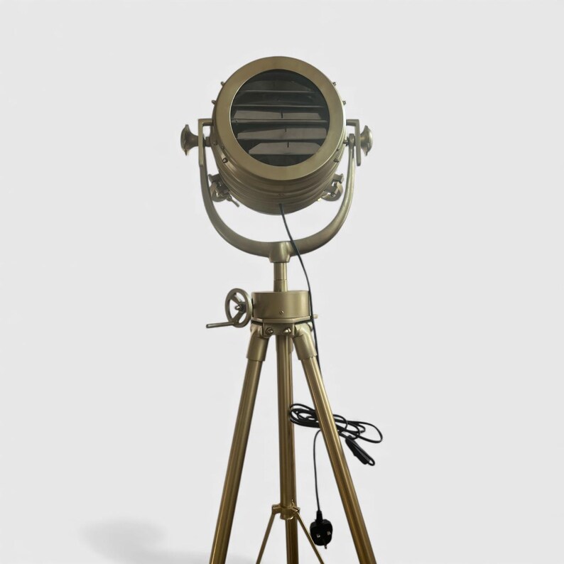 Antique Finish Spotlight on Antique Metal Stand view 15