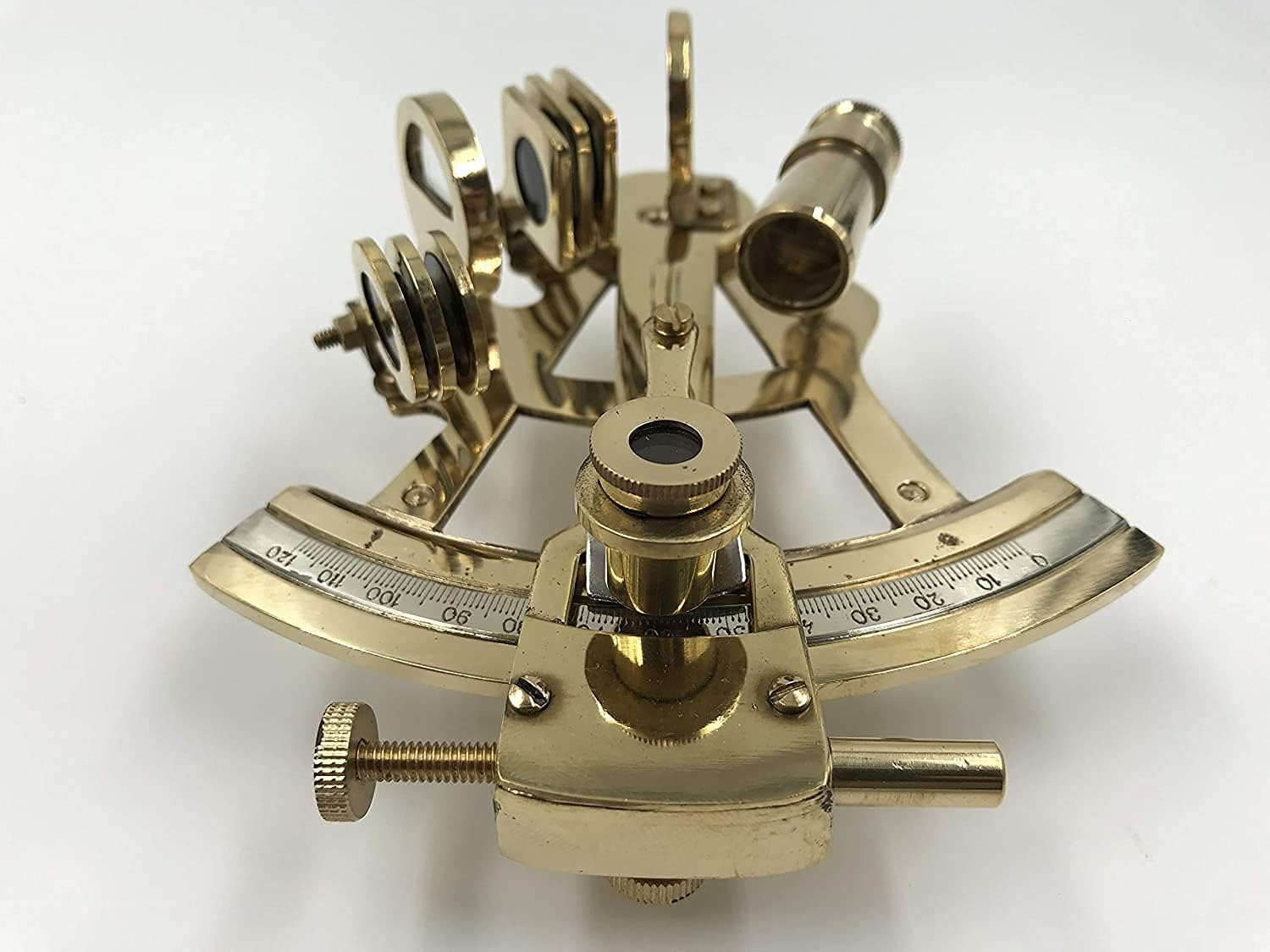 Polished Brass Compact Sextant without Case view 4