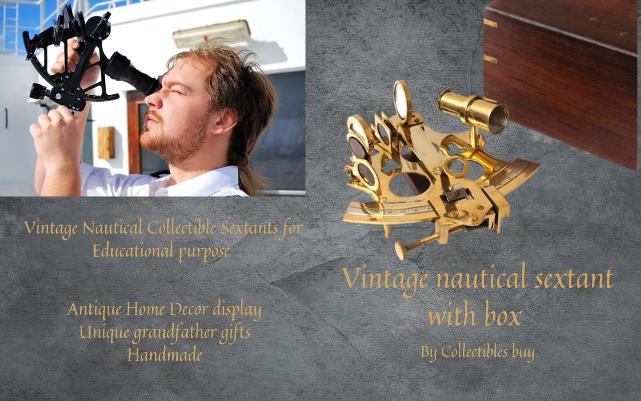 Polished Brass Sextant with Rosewood Box view 8