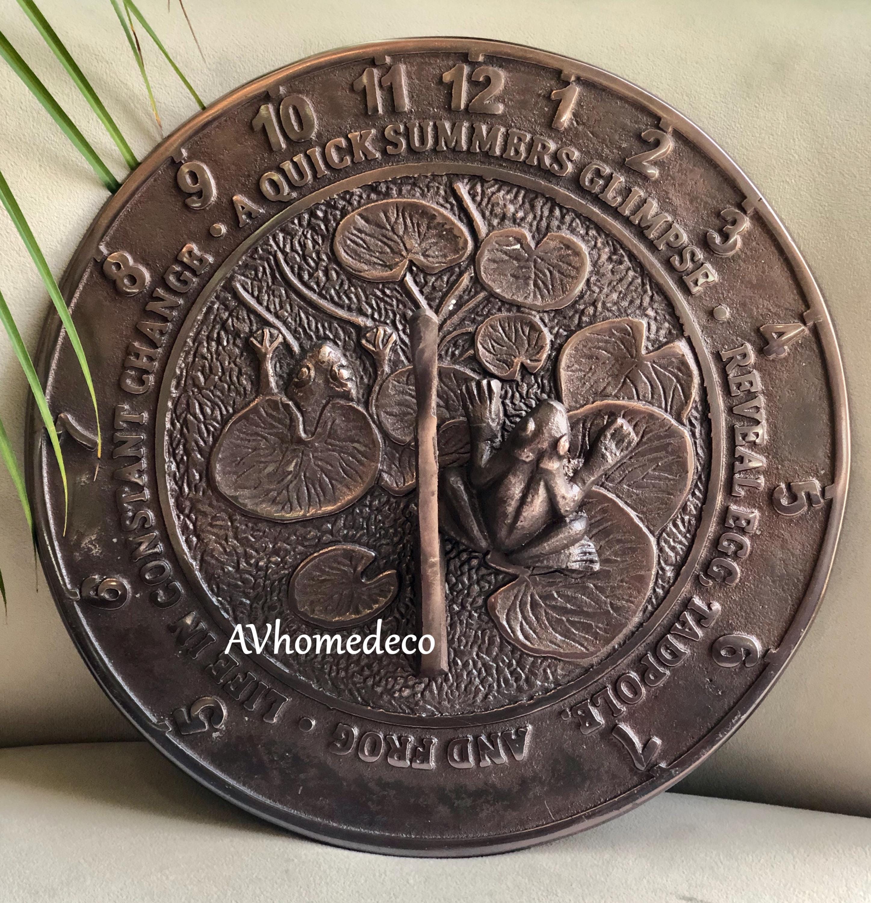 Frog Brass Garden Sundial Vintage Style view 2